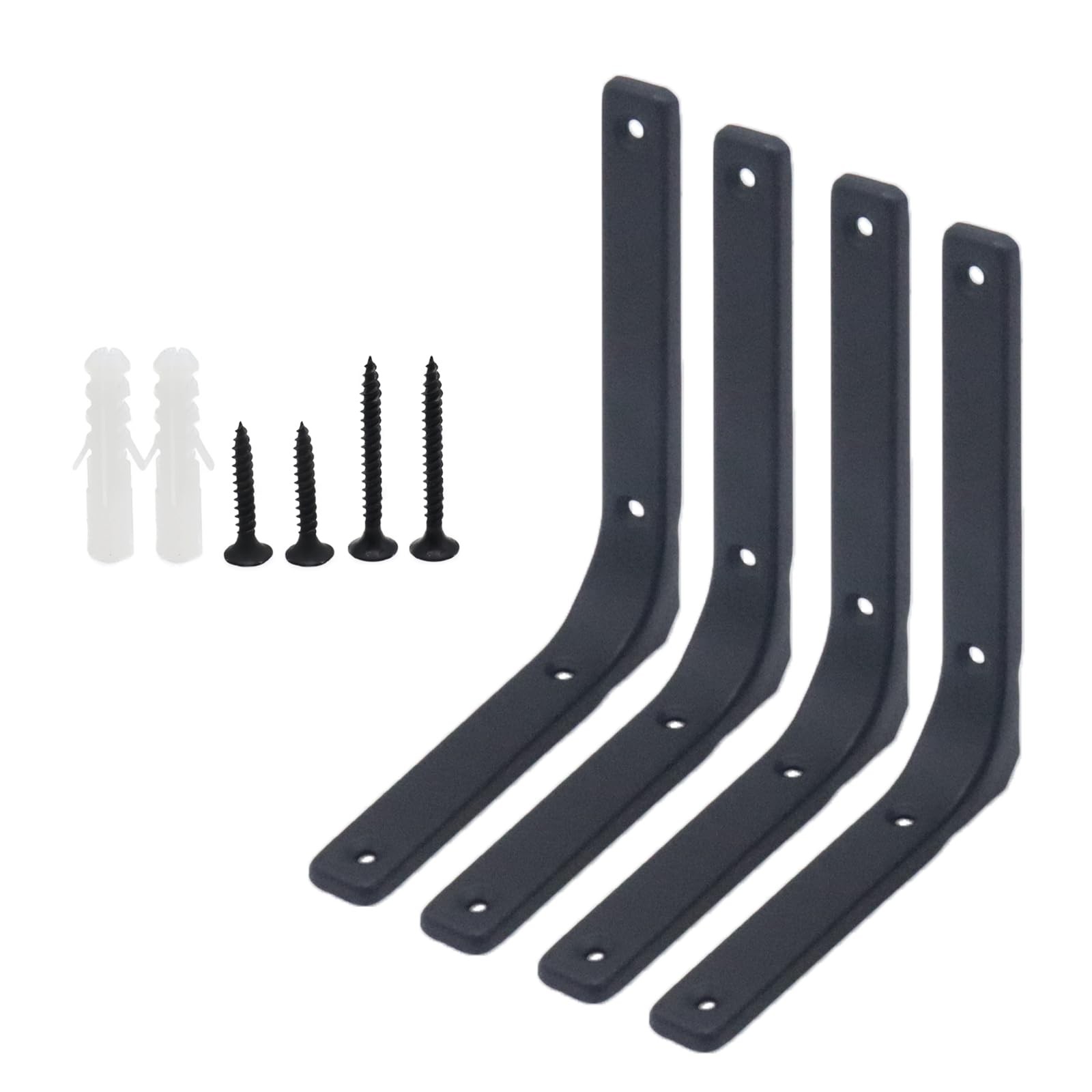 4pcs 6 x 5 Inch L Brackets Heavy Duty Wall Mount L Corner Brackets Braces for…