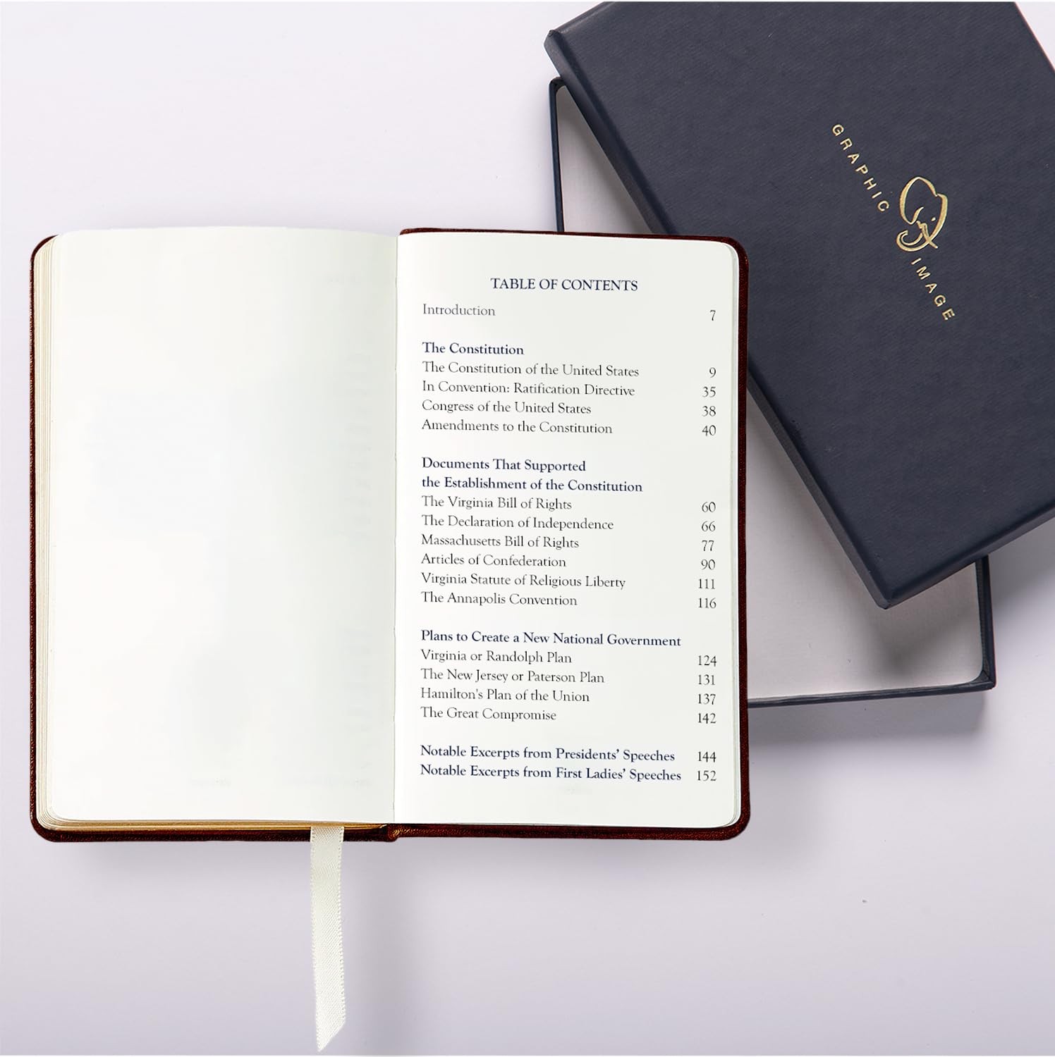 US Constitution Pocket Size Leather Soft Cover Black – Gift Box Included