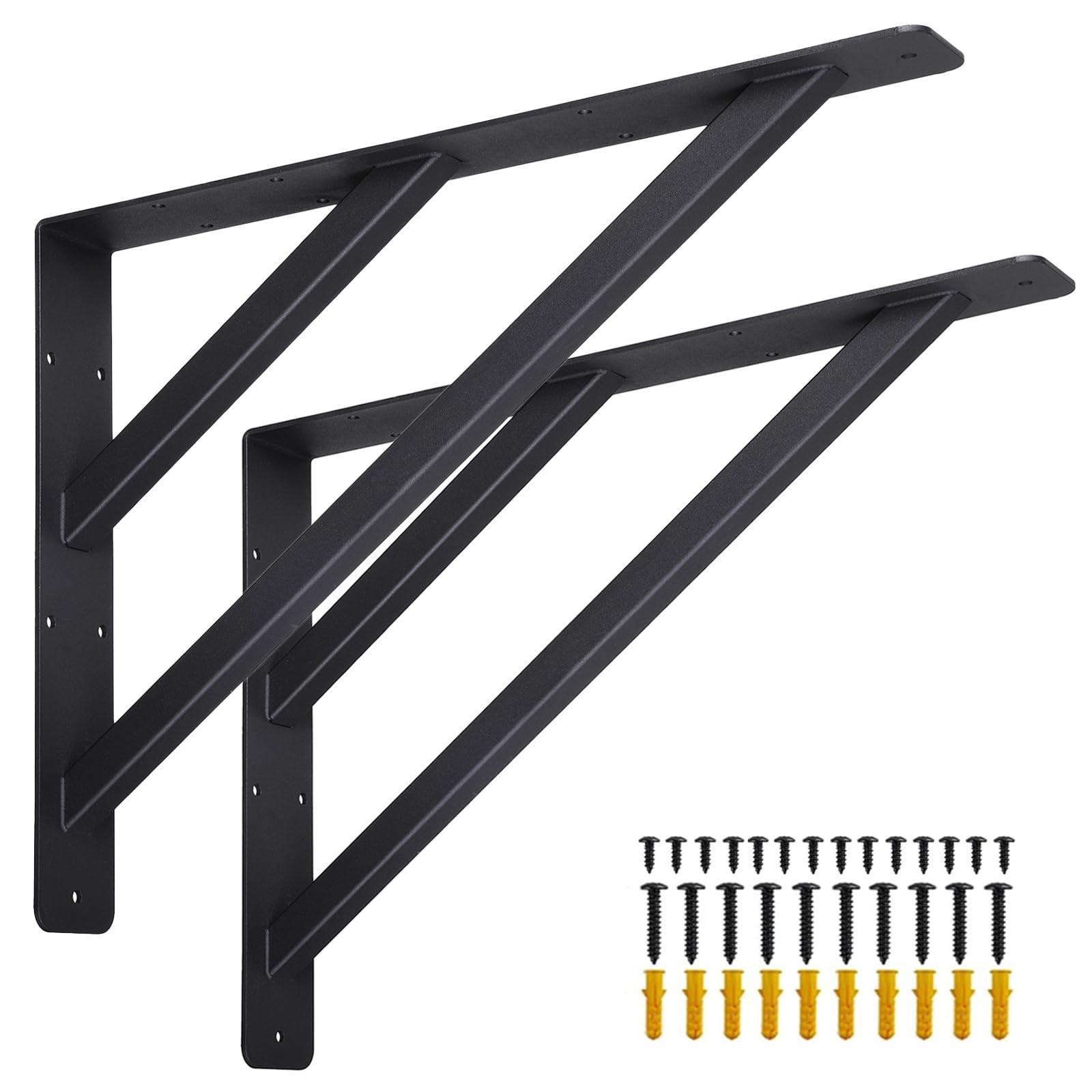 Shelf Bracket 16″x12″ Heavy Duty Metal 500 lbs Load Capacity – Wall Mounted