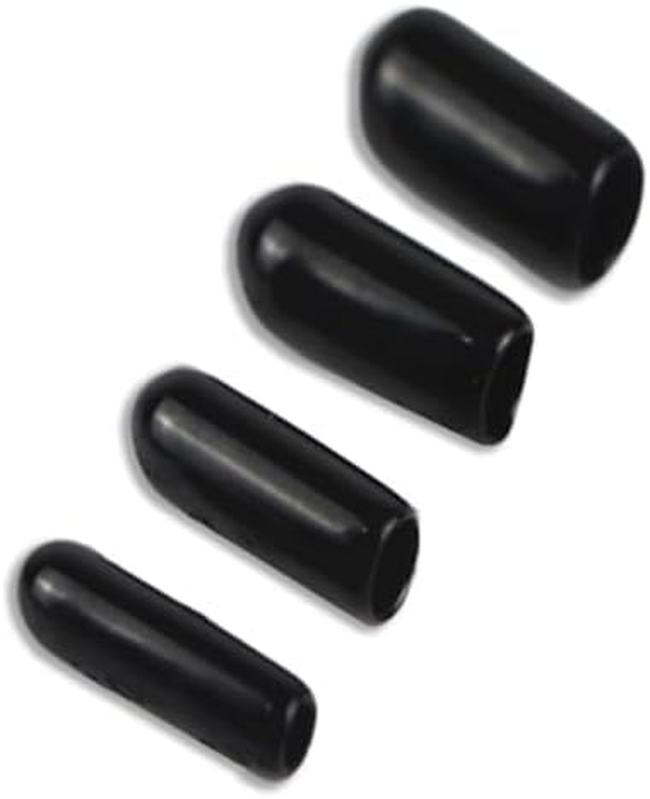 40pcs Rubber End Caps Assortment Kit 1/8 1/4 3/8 1/2 inch Black Vinyl Thread