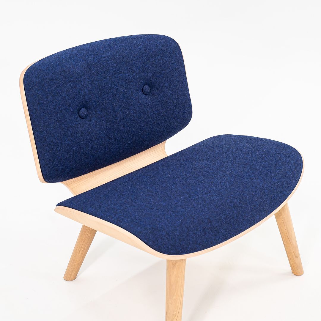 2022 Marcel Wanders for Moooi Nut Lounge Chair Divina Melange 787 White Wash Oak
