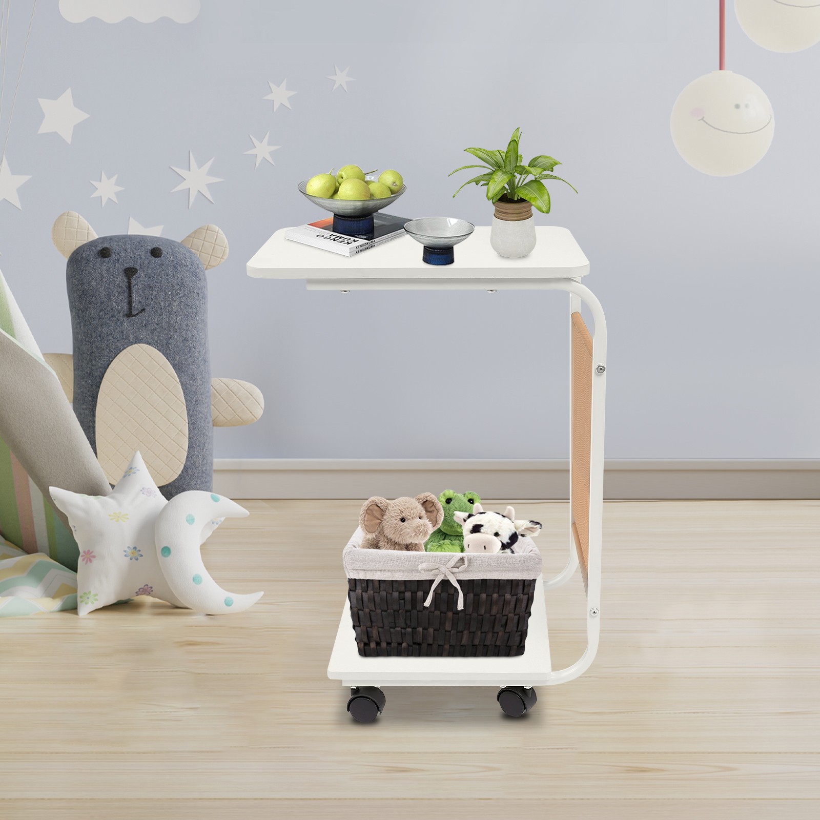 C-Shaped Side Table, Small C Table for Sofa and Bed, C-Shaped Coffee Table New