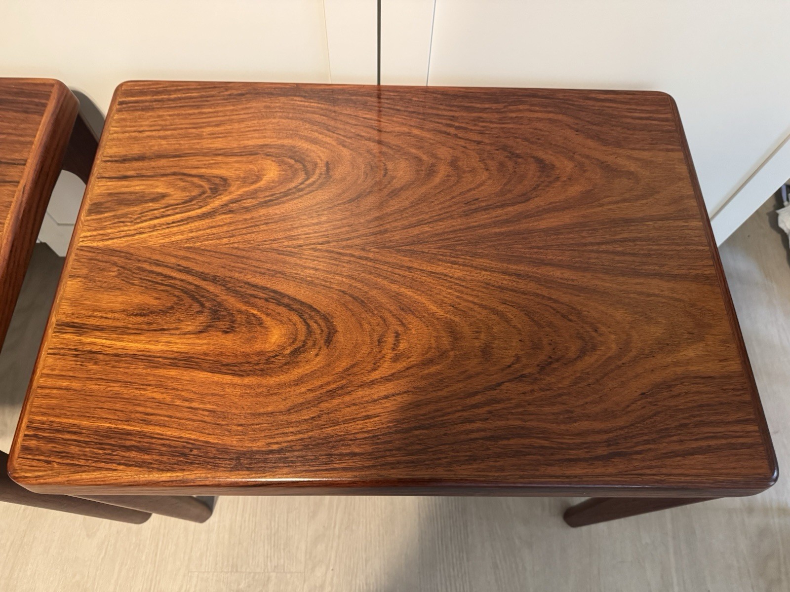 Vejle Stole- og Møbelfabrik Danish Rosewood End & Side Tables Pair Dark Wood