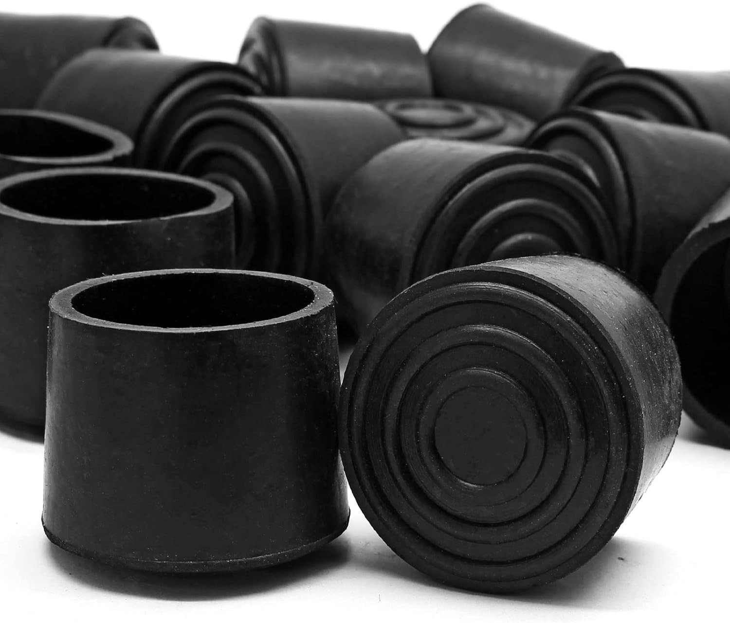 round PVC Rubber Furniture Covers, 32Mm/1-1/4, Black, 16Pcs | Table Chair Leg Ti