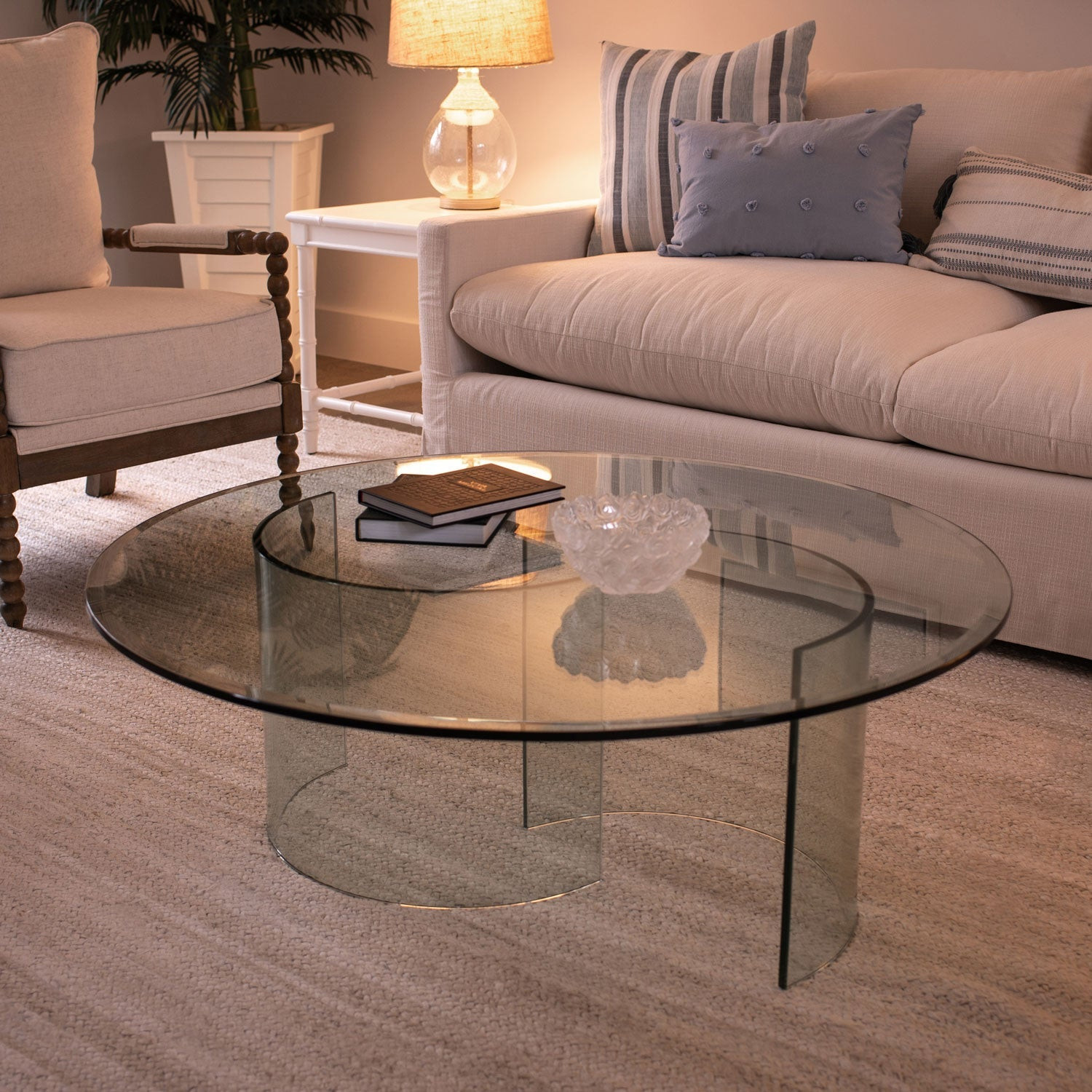 30″ Round Clear Tempered Glass Table Top By Spancraft Glass