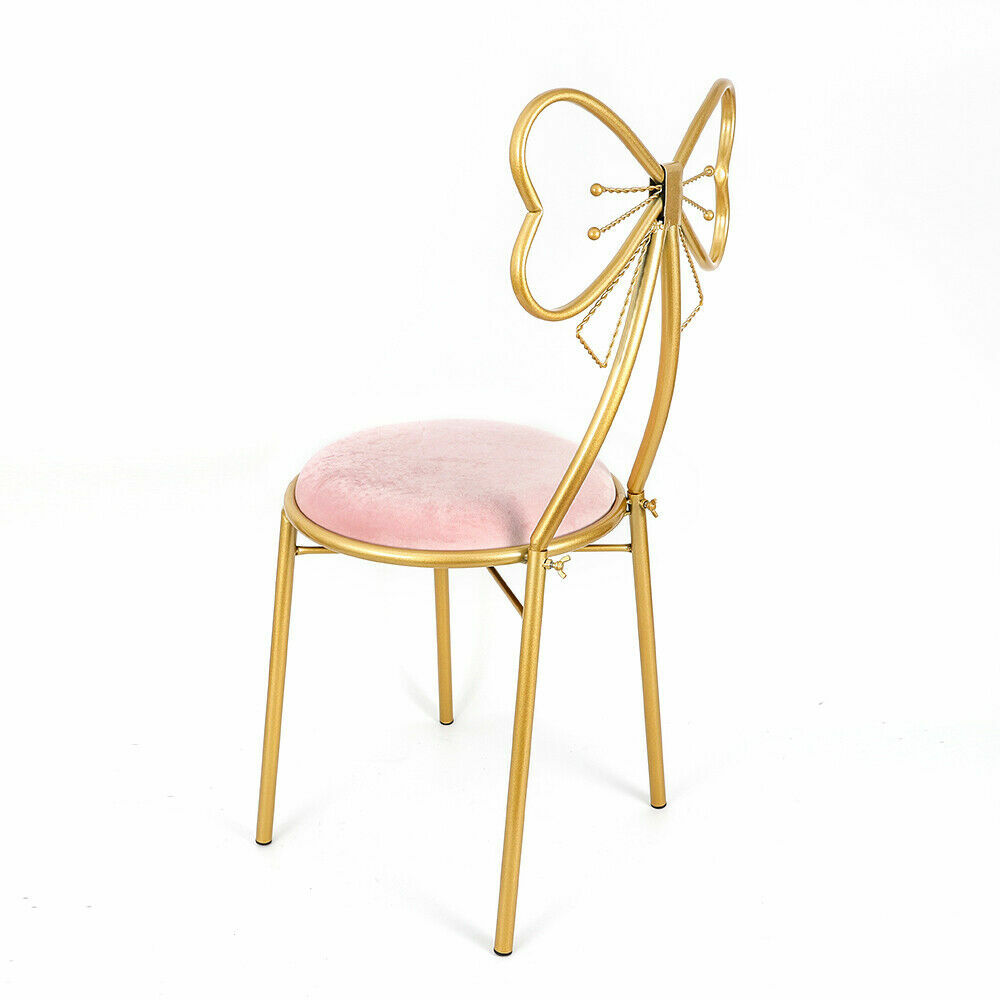Modern Simple Dressing Table Makeup Chair With Stool Pink Vanity Velvet Chair
