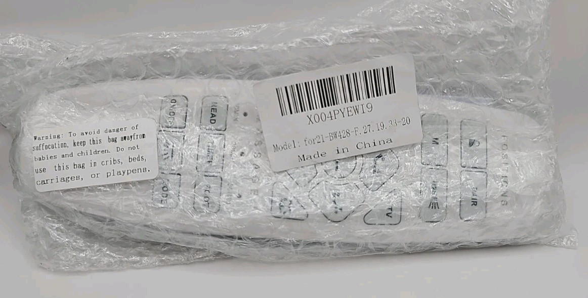Adjustable Bed Remote Compat Okin RF.27.19.33 for Lucid L600 Split King