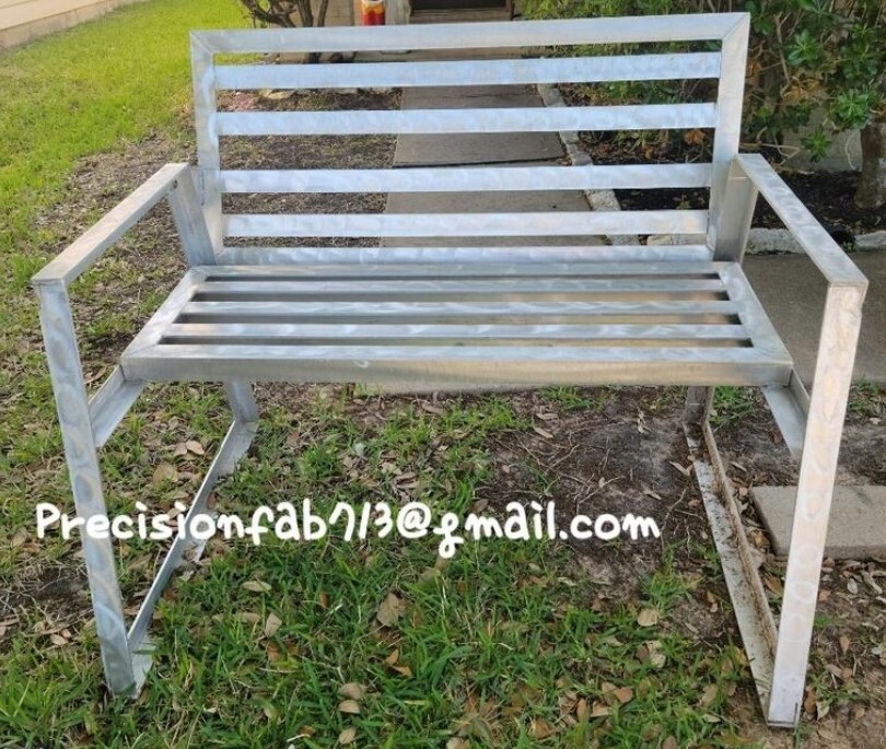 Aluminum metal customed gray bench