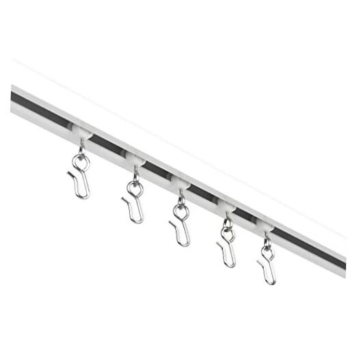 Curtain Track – Ceiling Mounted Curtain Rail for Mini (4 Feet) Pure White