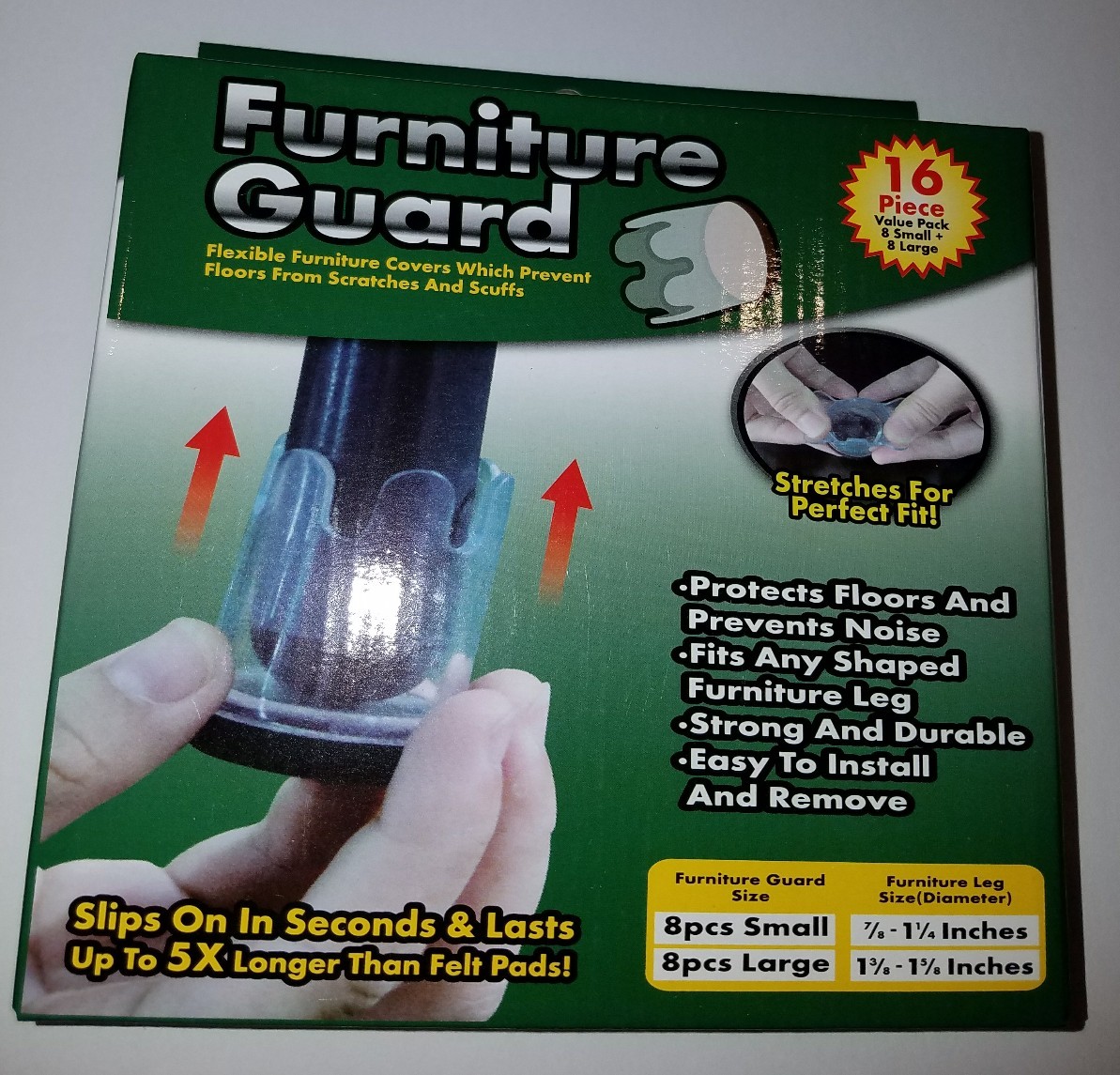 Furniture Guards 16 pcs Protect Floor and Chair Plastic