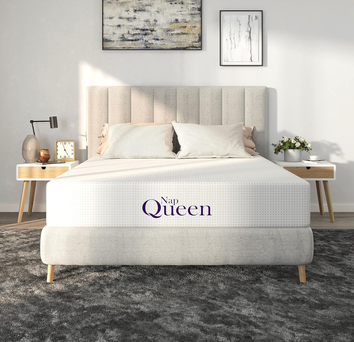 NapQueen 8 Inch Full Size Mattress, Bamboo Charcoal Memory Foam Mattress, Bed…