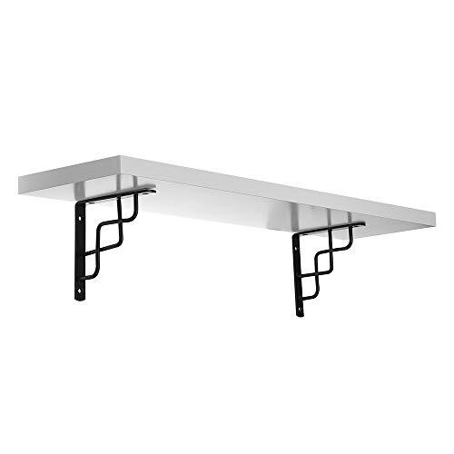 Dewell 2 Pcs 6inch L Shape Decorative Shelf Brackets, Assorted Size Names