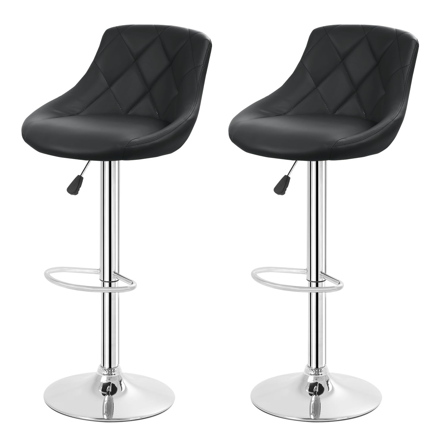 FDW Bar Stools Set of 2 Barstools Swivel Stool Height Adjustable Chairs with