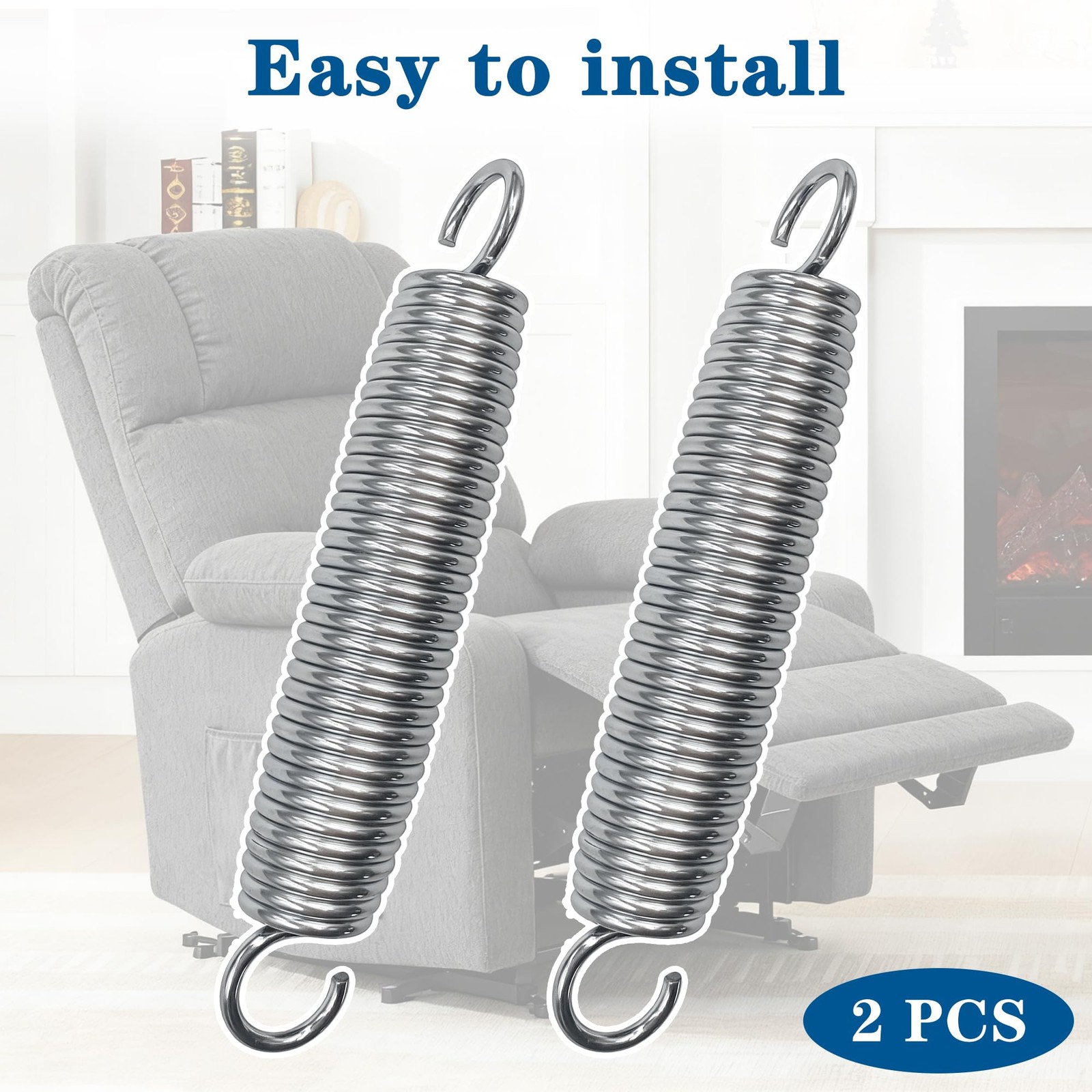 5.8 Inch Overall Length (Pack of 2) Extension Tension Springs for Recliner So…