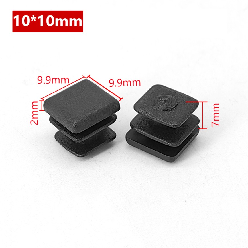 Square Plastic End Caps For Tubing Bungs Inserts Blanking Plugs Furniture Feet