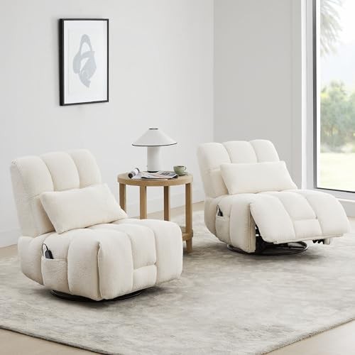 WATSON & WHITELY OVERSIZED POWER RECLINER CHAIR FOR ADULTS – CREAM