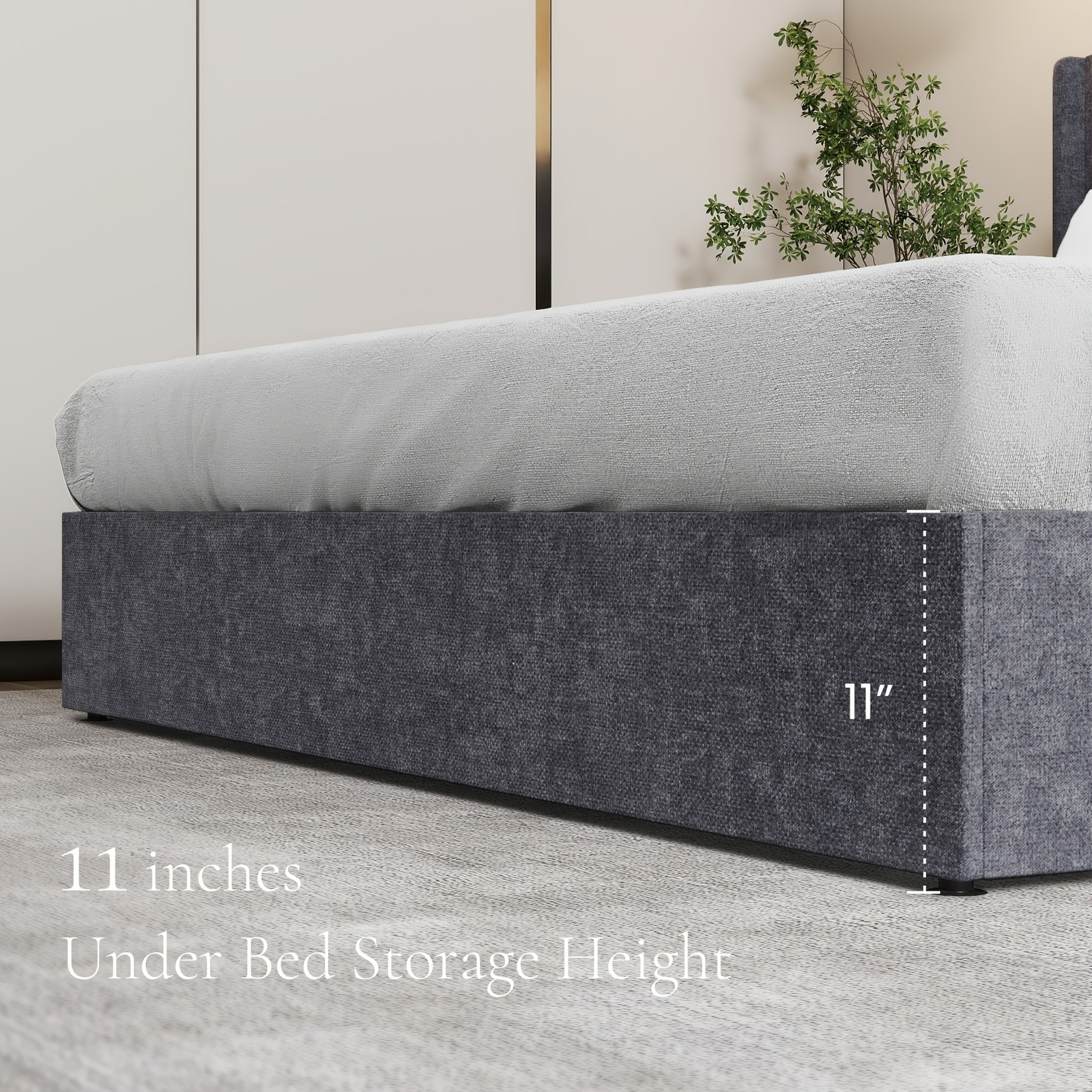SMUG Frame with Storage, 11 Inch Under Bed Space