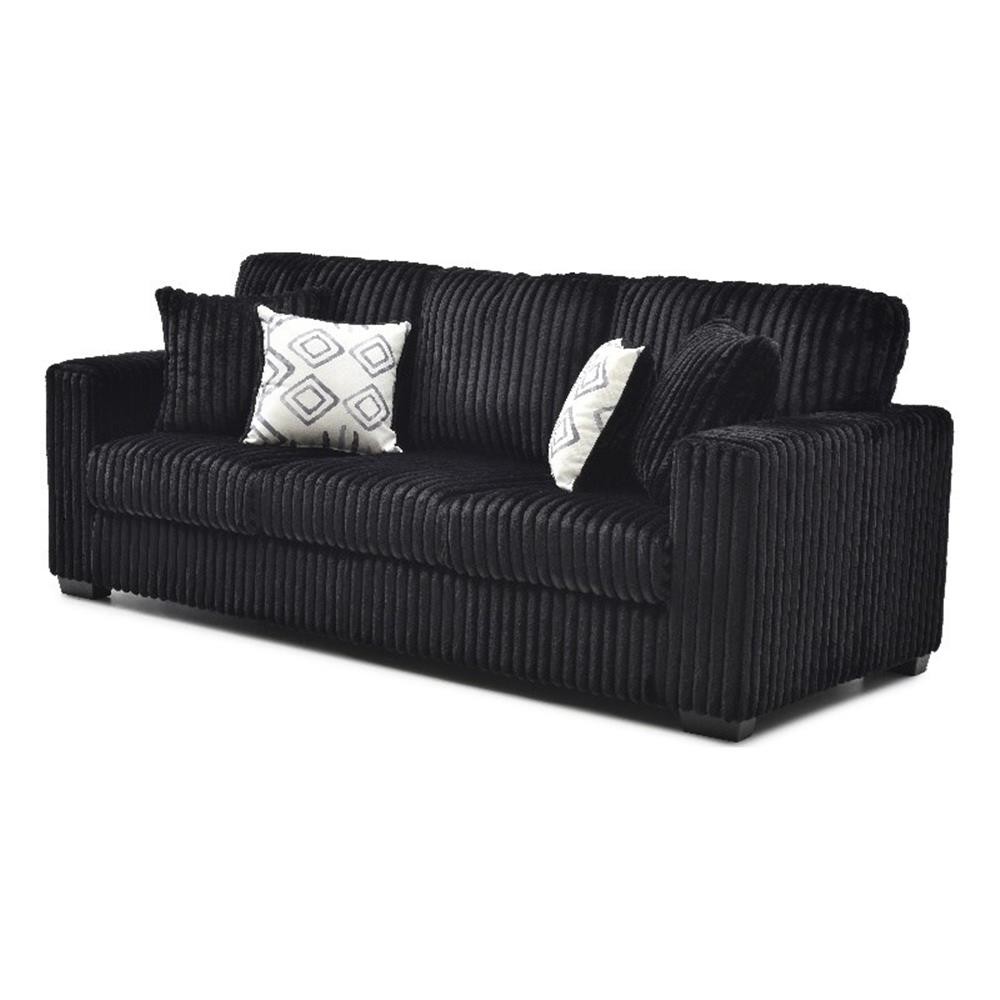 Glory Furniture Teddy G00183A-S Sofa Black Teddy Fabric