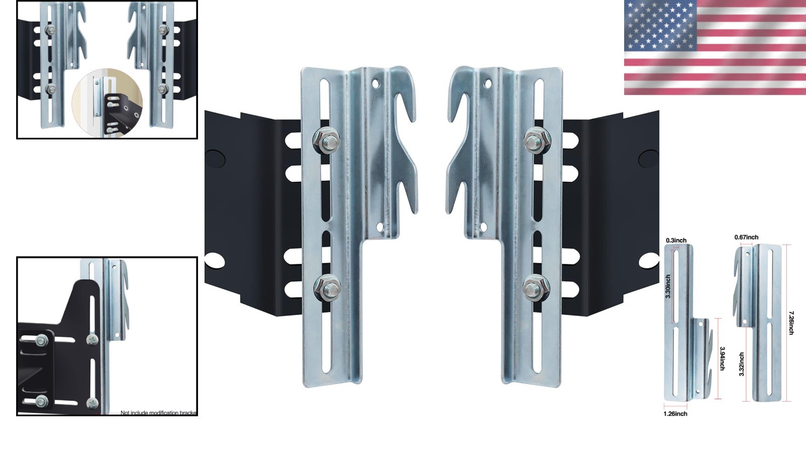 Adjustable Heavy Duty Bed Frame Bracket Kit – Effortless Headboard Conversion