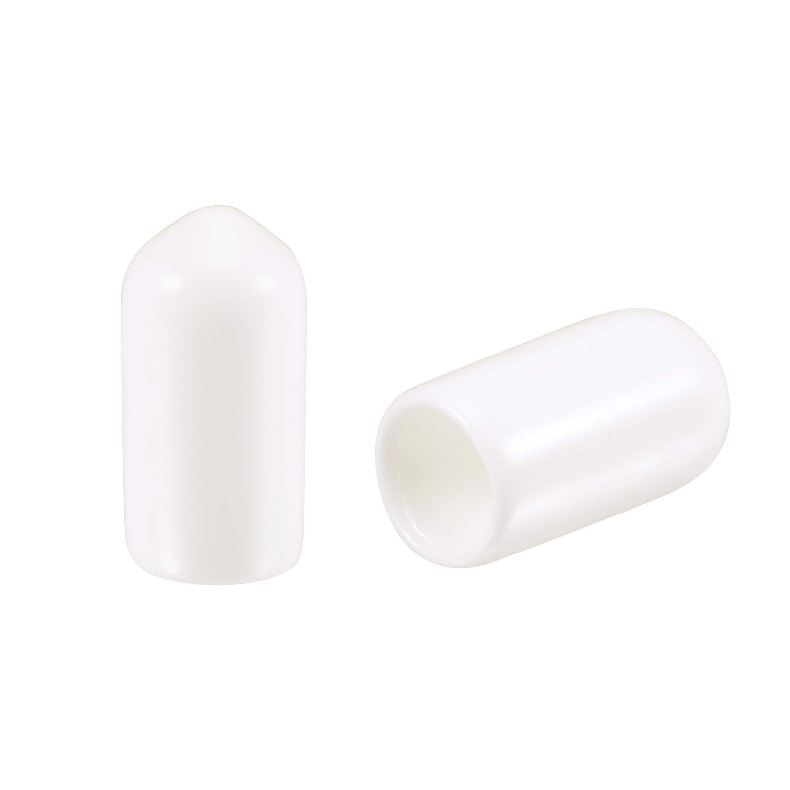 uxcell 50pcs Round Rubber End Caps 1/4″6mm White Vinyl Cover Screw Thread Pro…