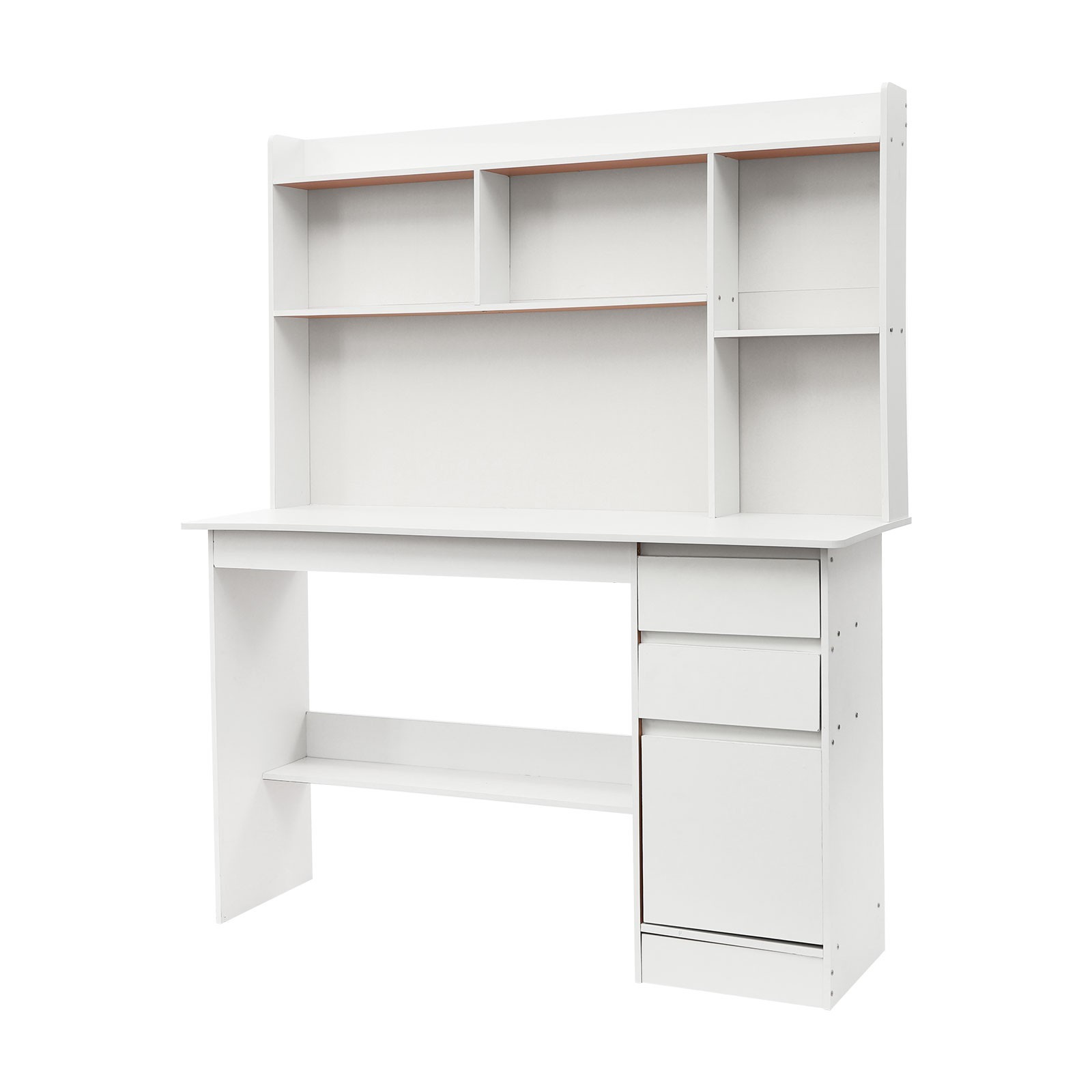 Computer Desk with Bookshelf, 2 Drawers & Cabinet Home Office Workstation 47.2in