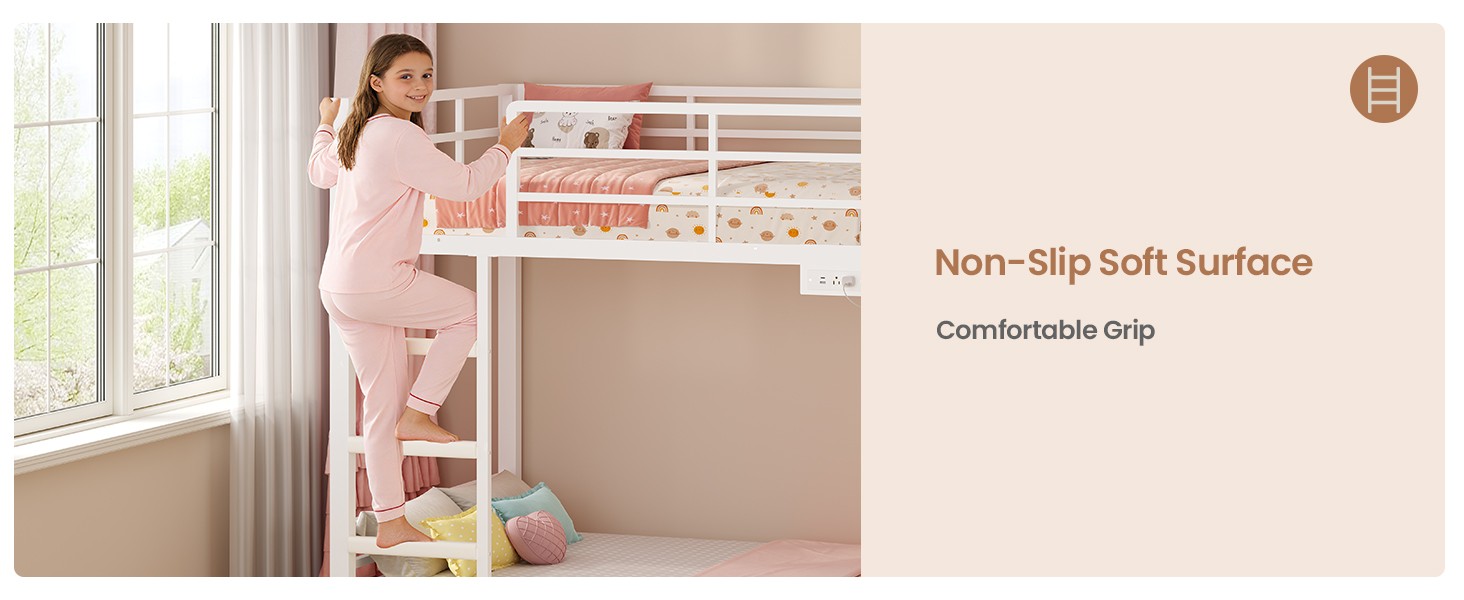 Low Bunk Bed Twin Size with Bookshelf, Toy Organizer & Storage Drawers, Metal
