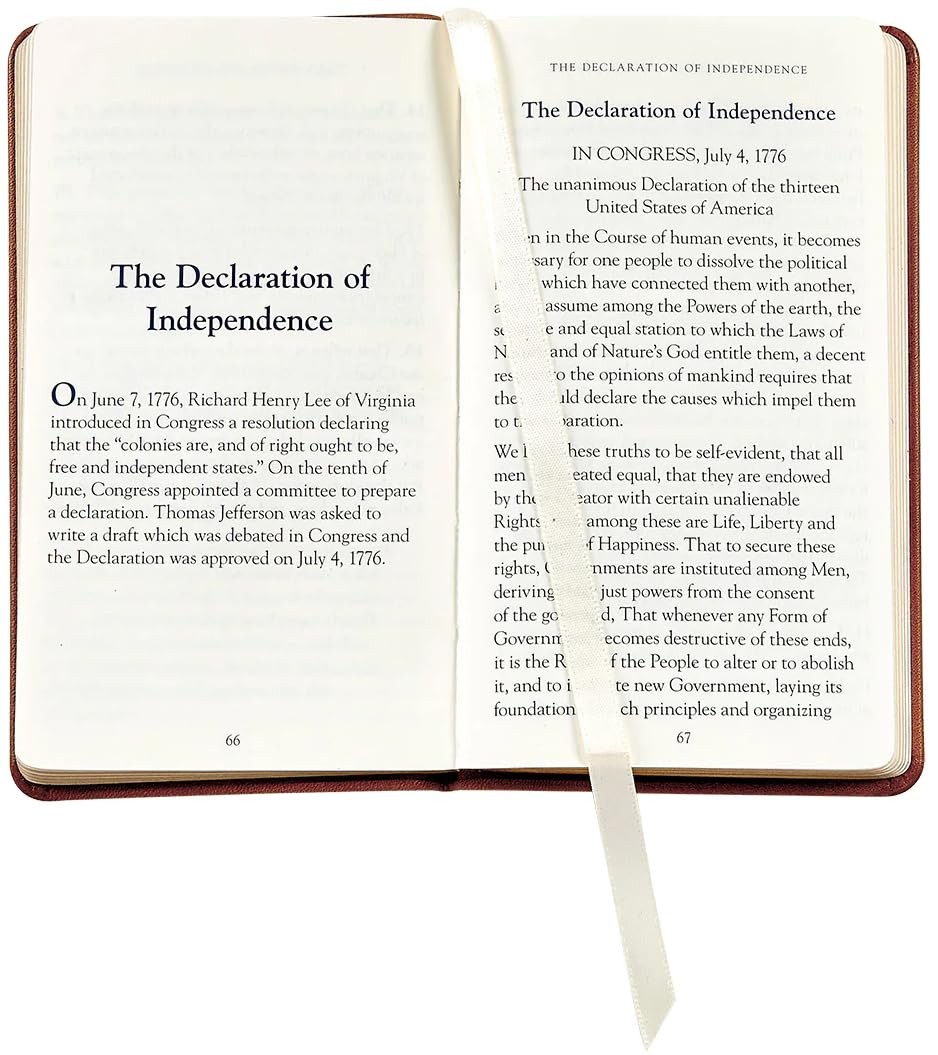 US Constitution Pocket Size Leather Soft Cover Black – Gift Box Included