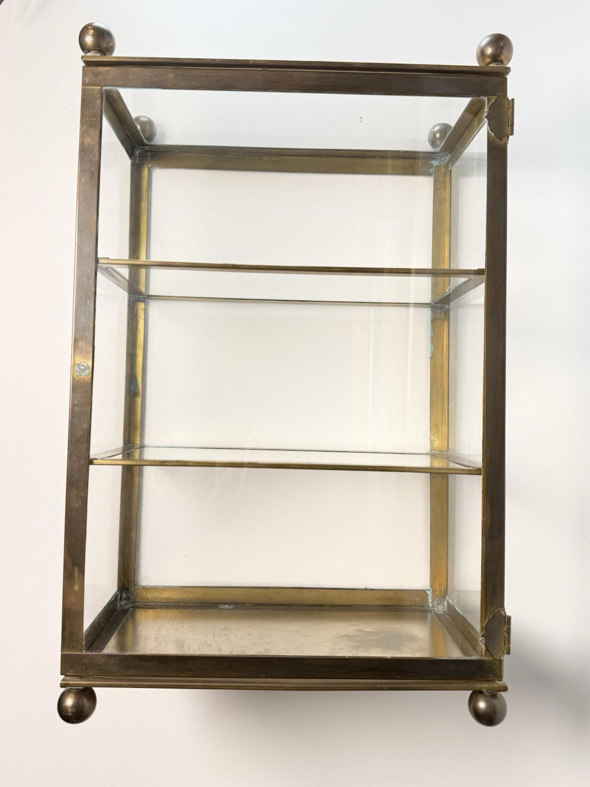 Metal and Glass Table Top Trinket Vitrine * Please See Pictures*