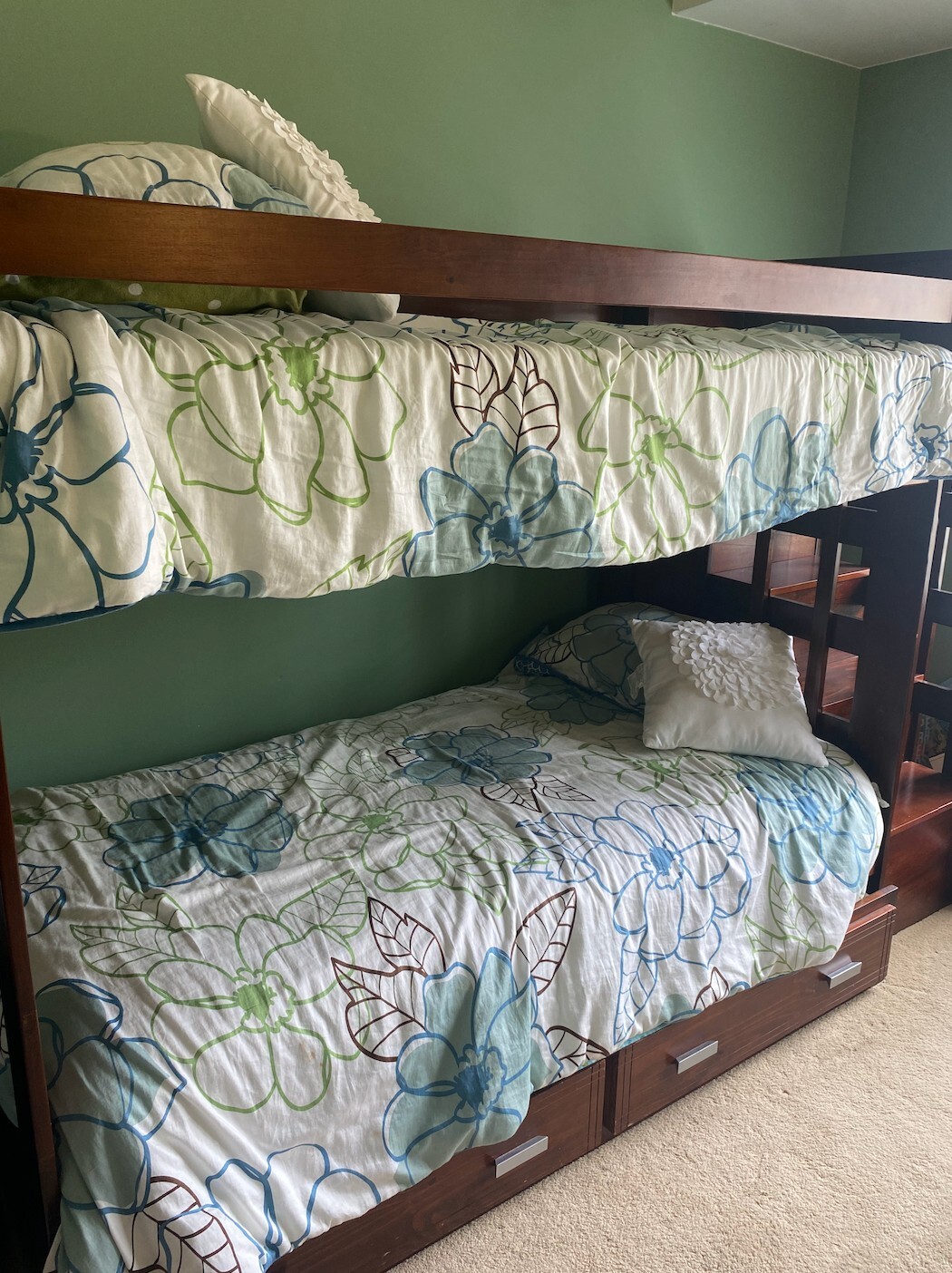 Bunk Bed good condition w/ stairs, built in drawers, trundle (price negotiable)