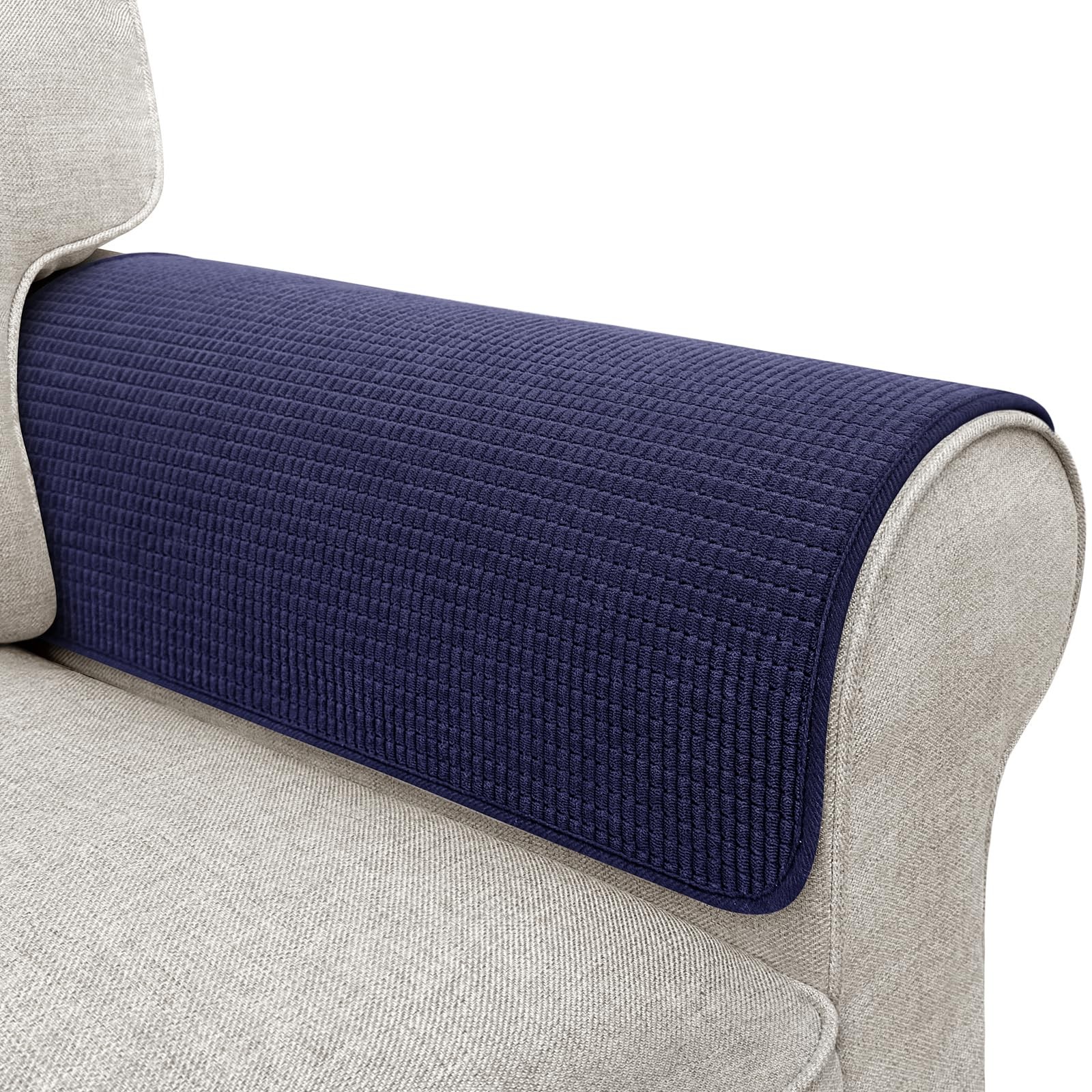 Armrest Cover Set of 2 Navy Blue 24″×20″ for Sofa Armchair Loveseat Recliner