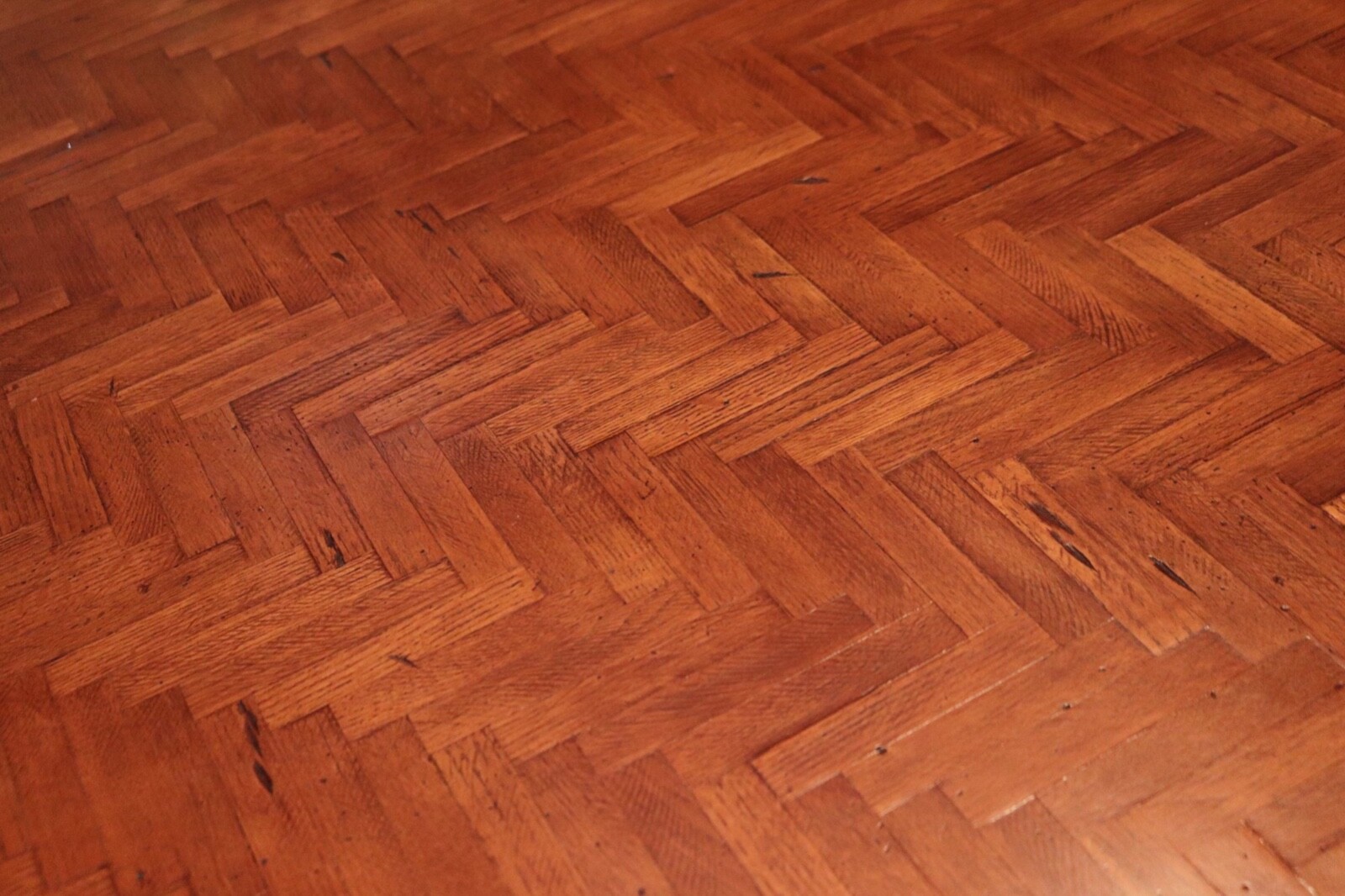 Vintage Guy Chaddock Style Round Herringbone Parquetry Dining Table