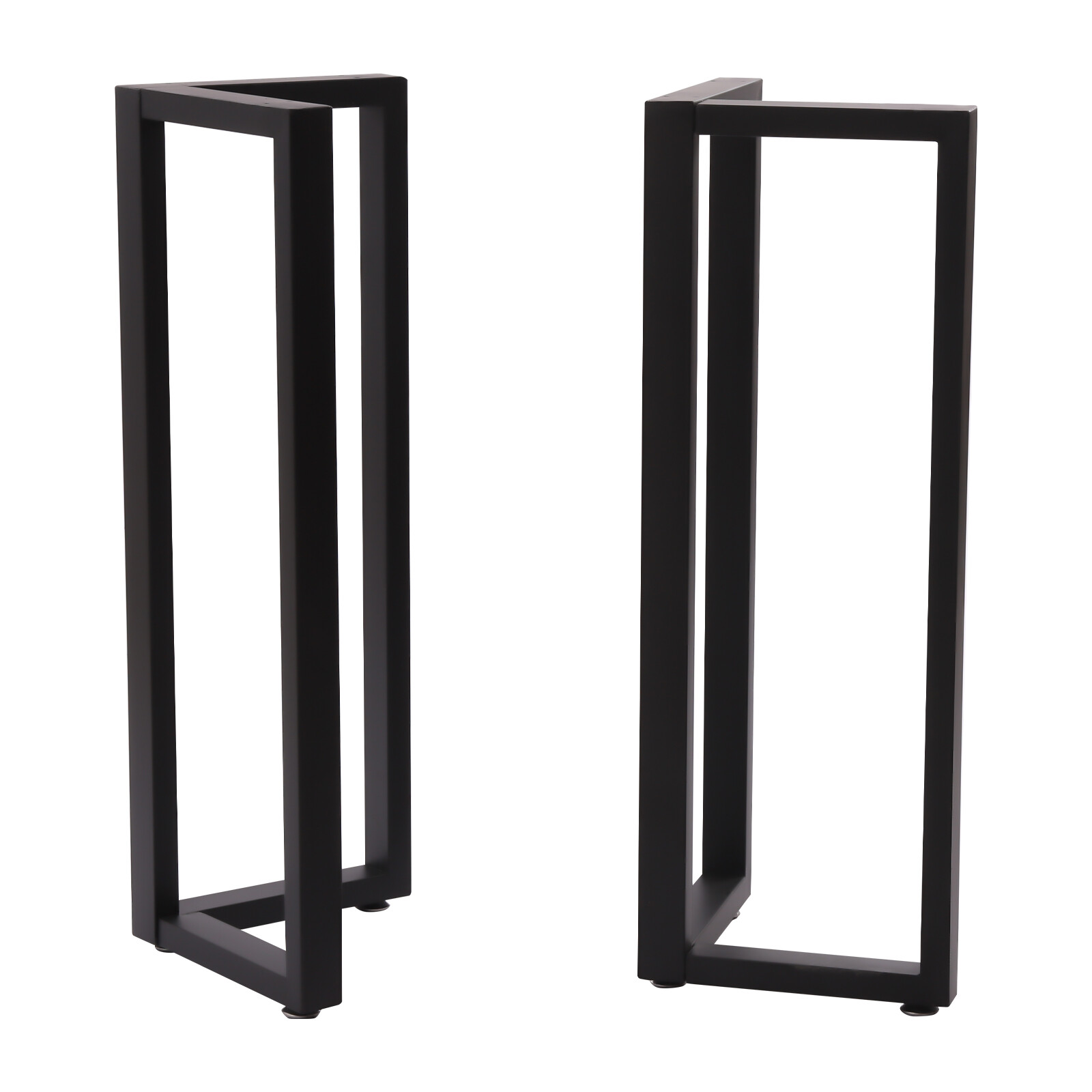 35in V-Shape Metal Coffee Table Legs Set of 2, Heavy Duty Iron Black