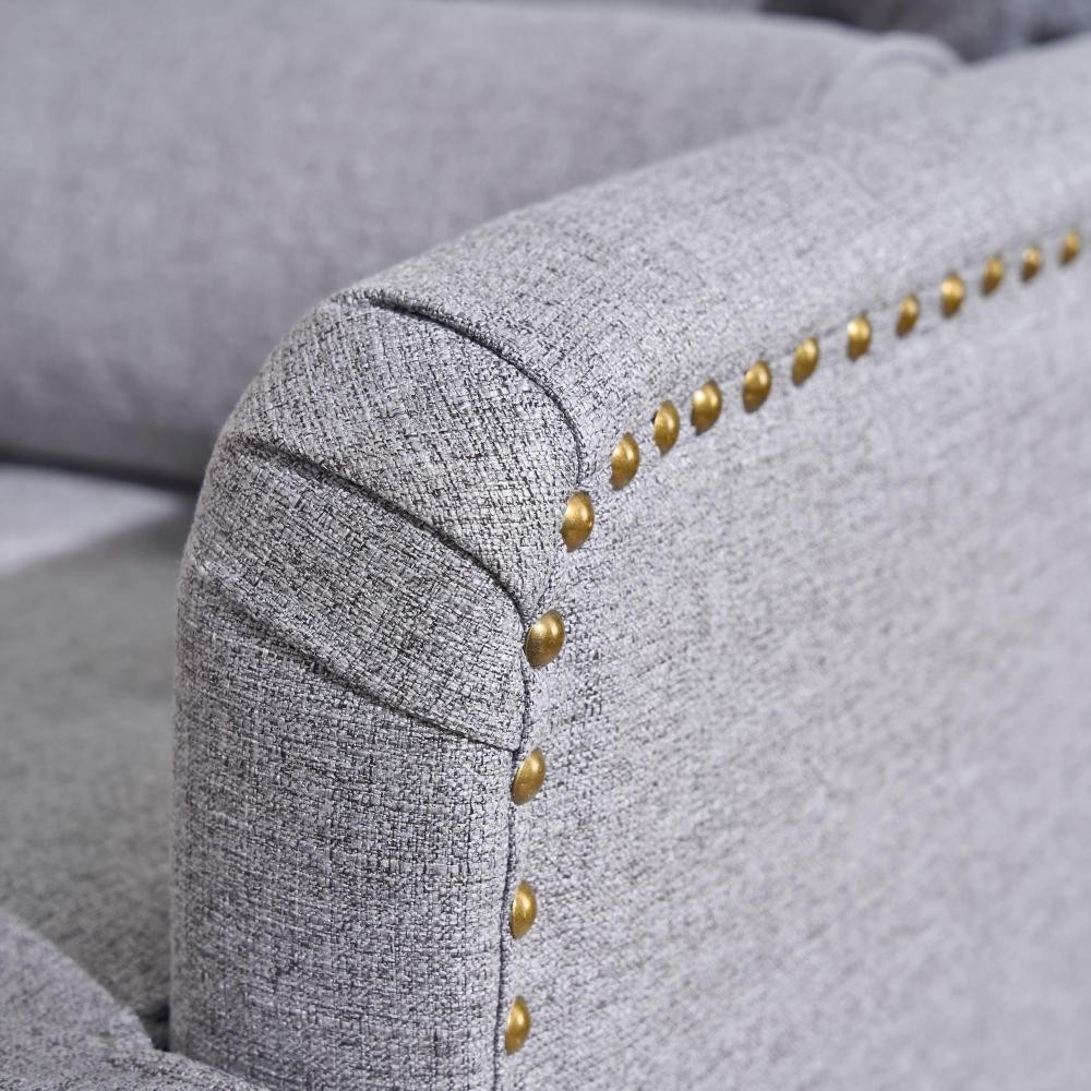 Tufted Club Chair with pillow, Accent Chair, Upholstered Button Armchair