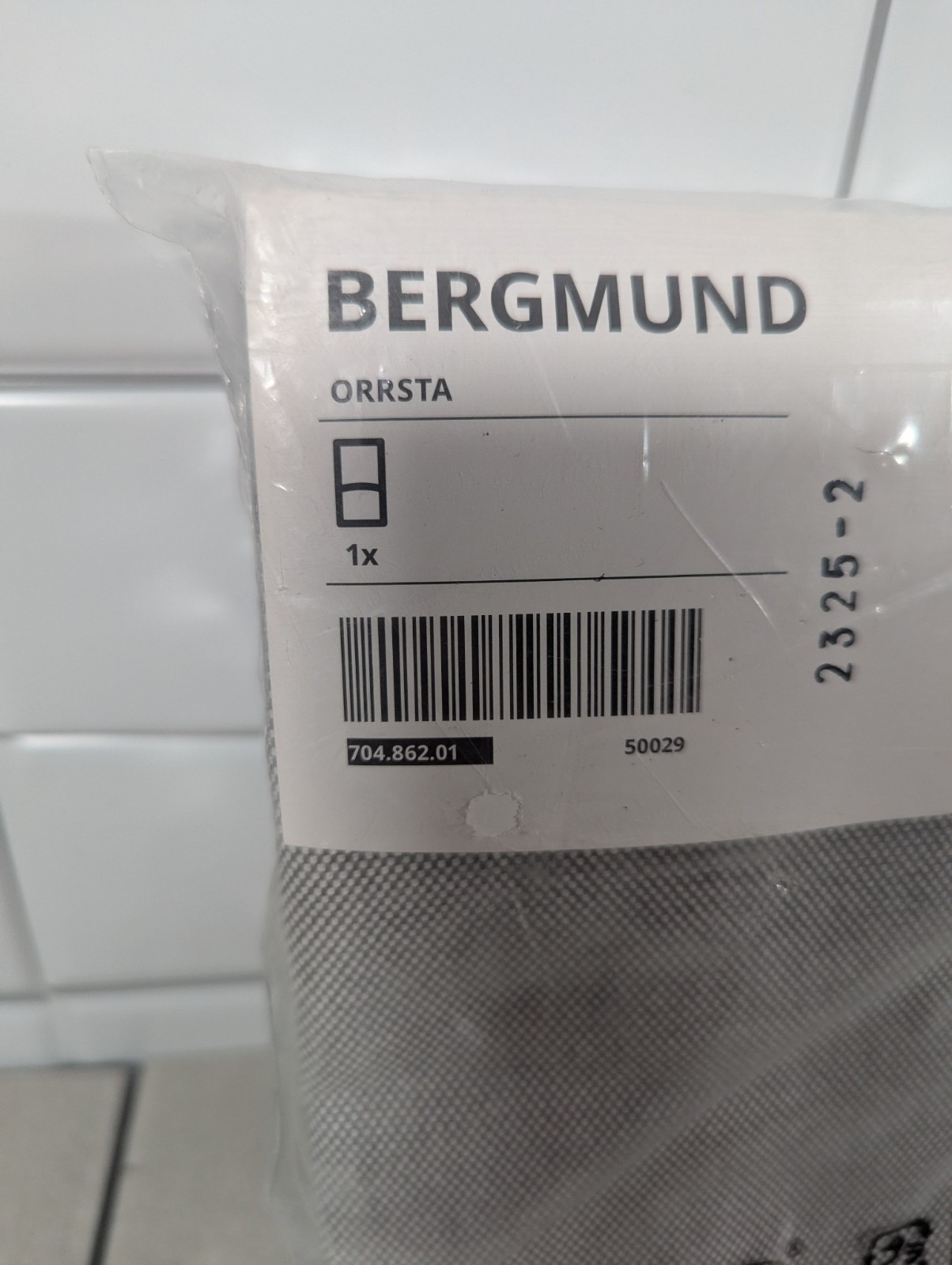 IKEA Bergmund Orrsta Chair Cover 704.862.01 Light Gray Cotton Blend Fabric