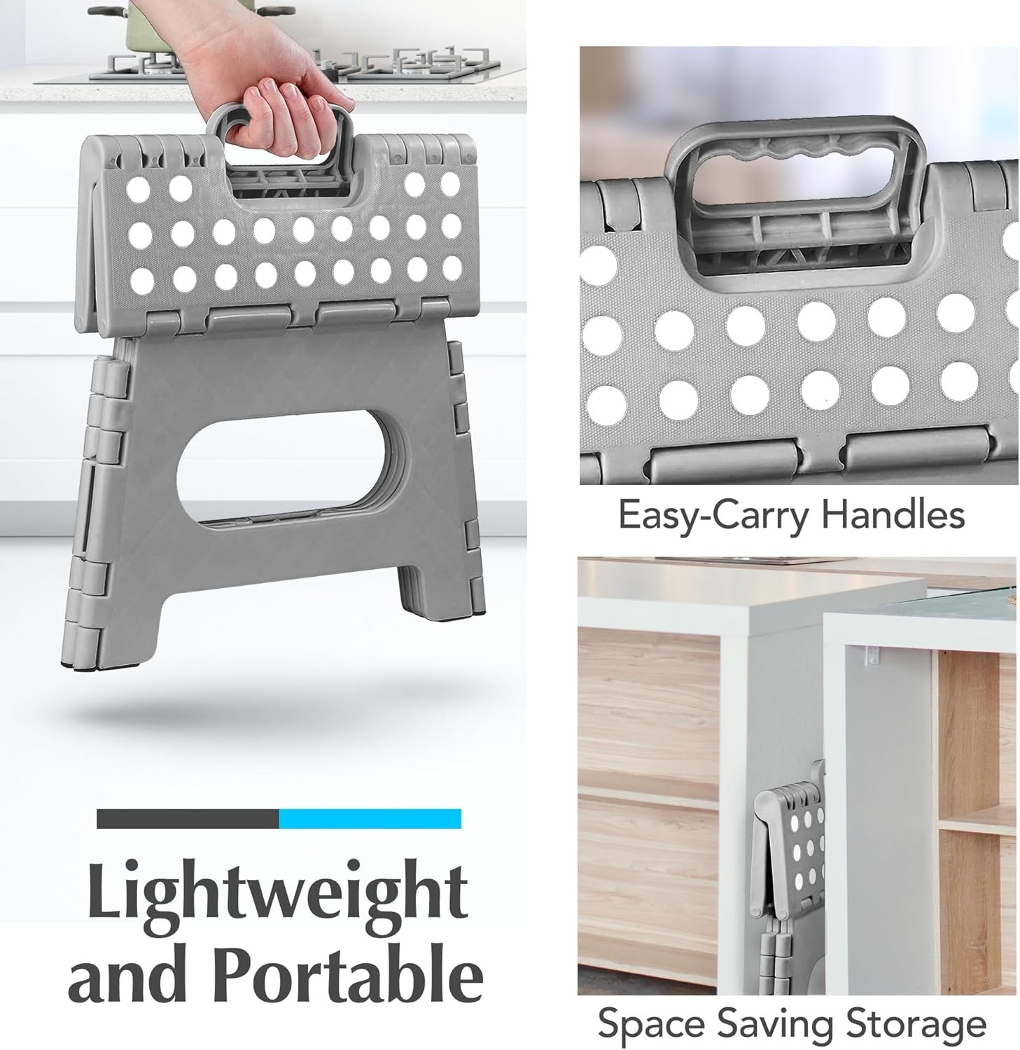 Compact 9 Inch Step Stool – Lightweight and Safe for All Ages – Foldable Design