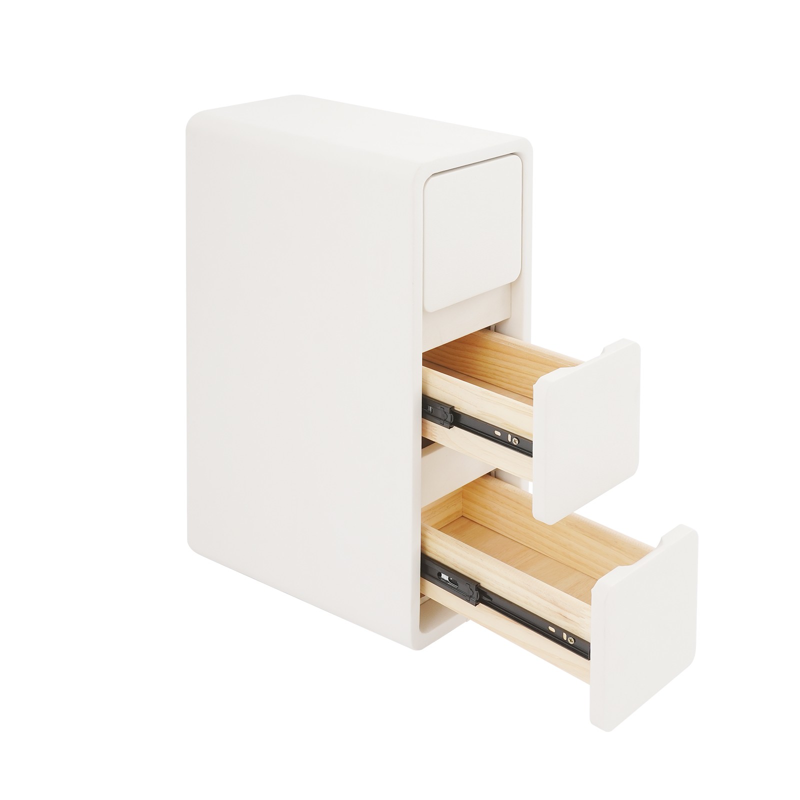 Nightstand Small Narrow Nightstand 3 Drawers Bedside Table (15.75*7.87*22.83 in)