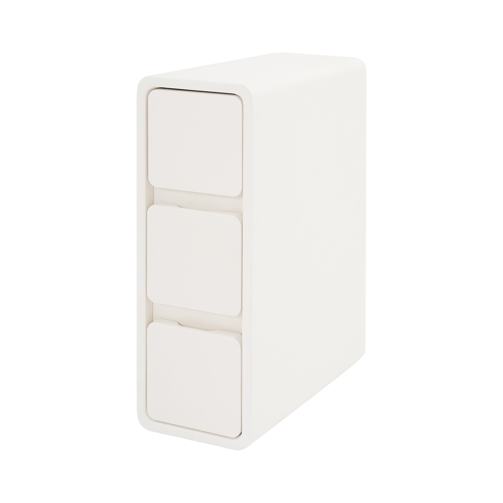 Nightstand Small Narrow Nightstand 3 Drawers Bedside Table (15.75*7.87*22.83 in)