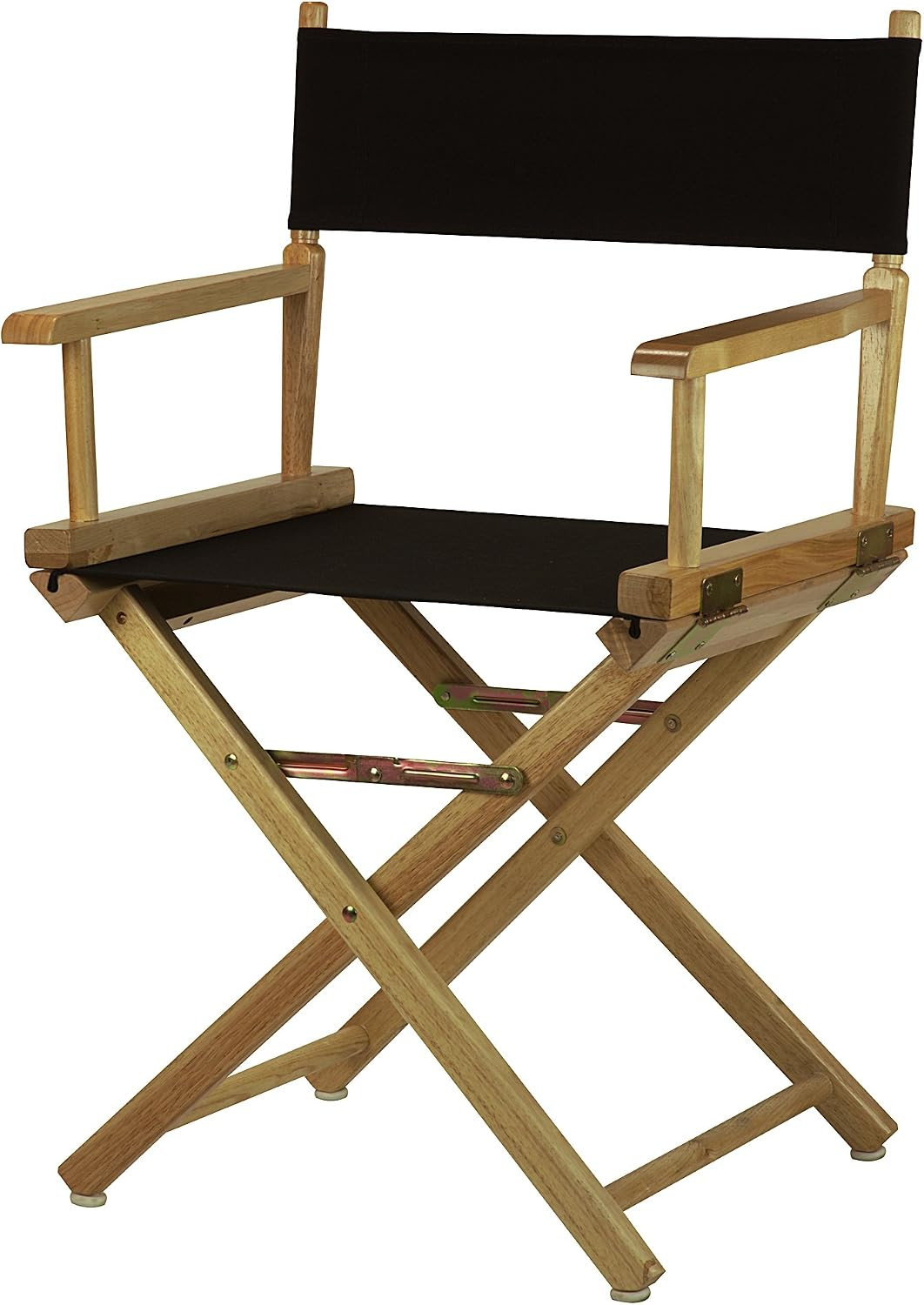 18″ Director’S Chair Natural Frame with Black Canvas