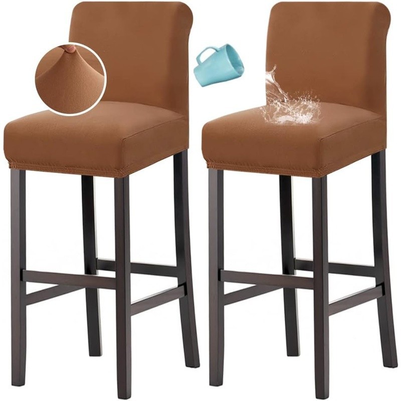 High Stretch Waterproof Bar Stool Covers Elastic Slipcovers Easy Care Decor New