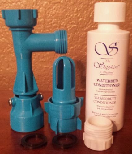 99% WAVELESS WATERBED MATTRESS LINER FILL DRAIN CONDITIONER KIT