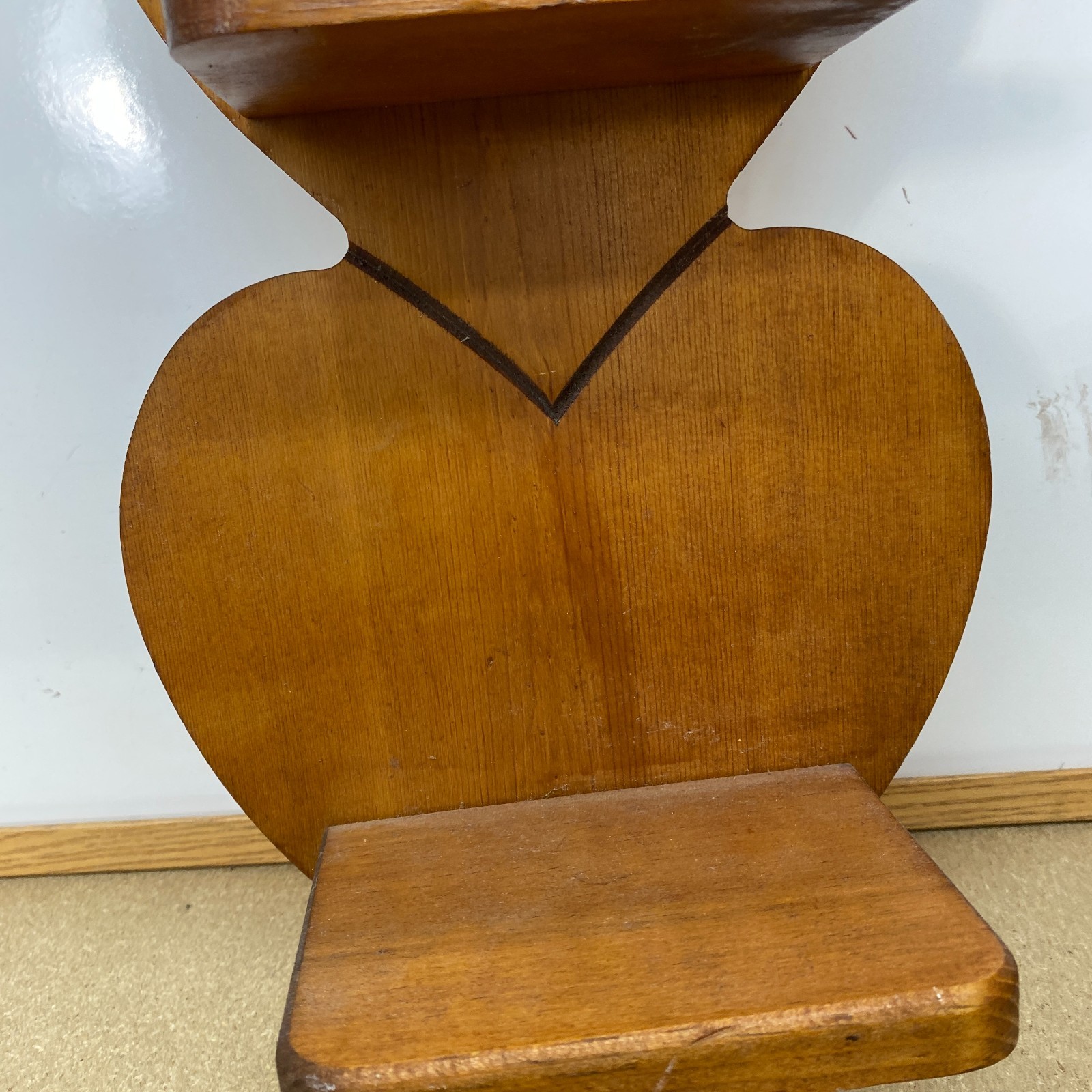 Vintage Rustic Heart Shaped 3 Tier Wall Shelf Country Farmhouse Decor Wood