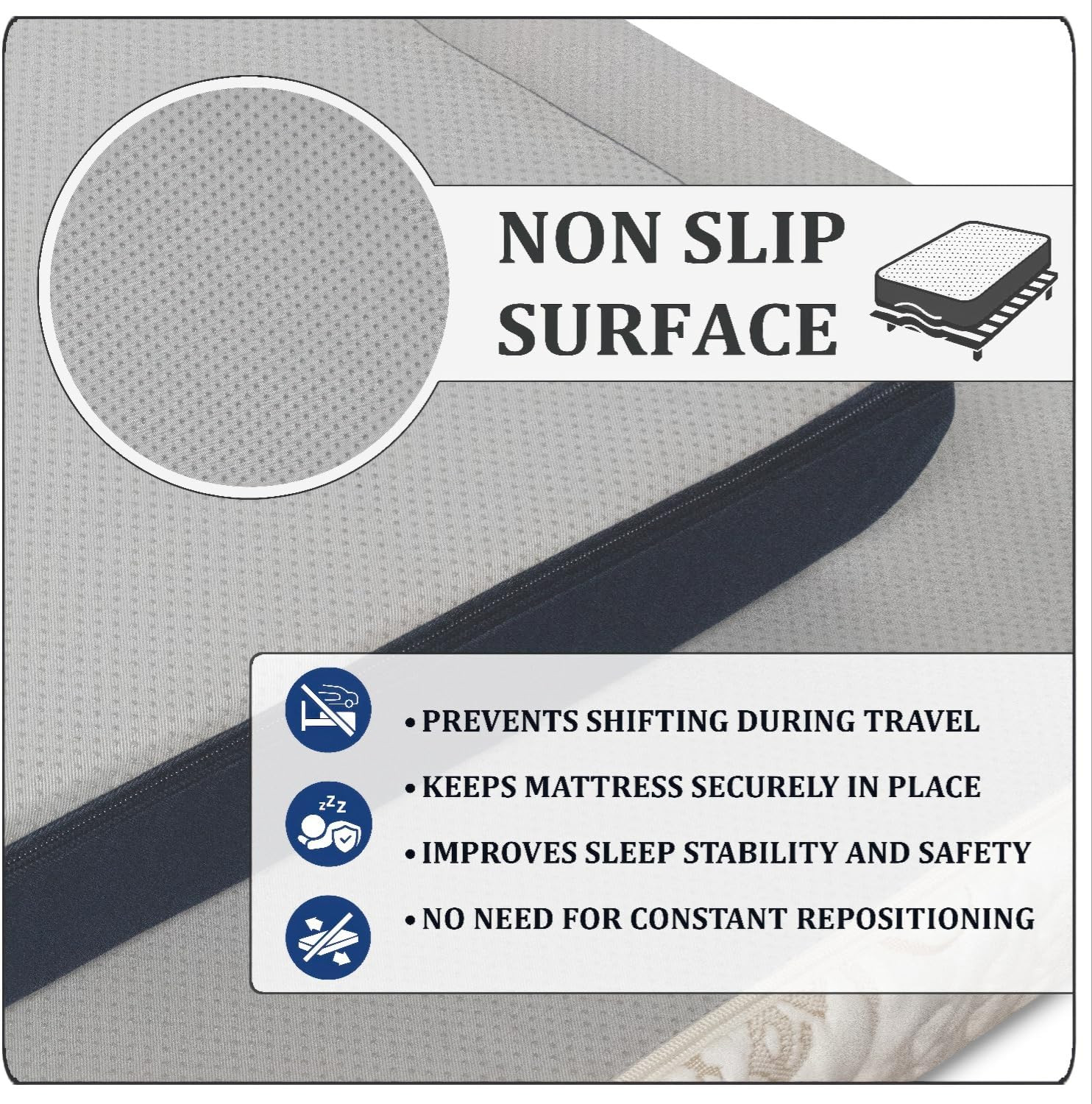 4” X 24” X 72” Truck, Camper, RV Travel Visco Gel Memory Foam Bunk Mattress