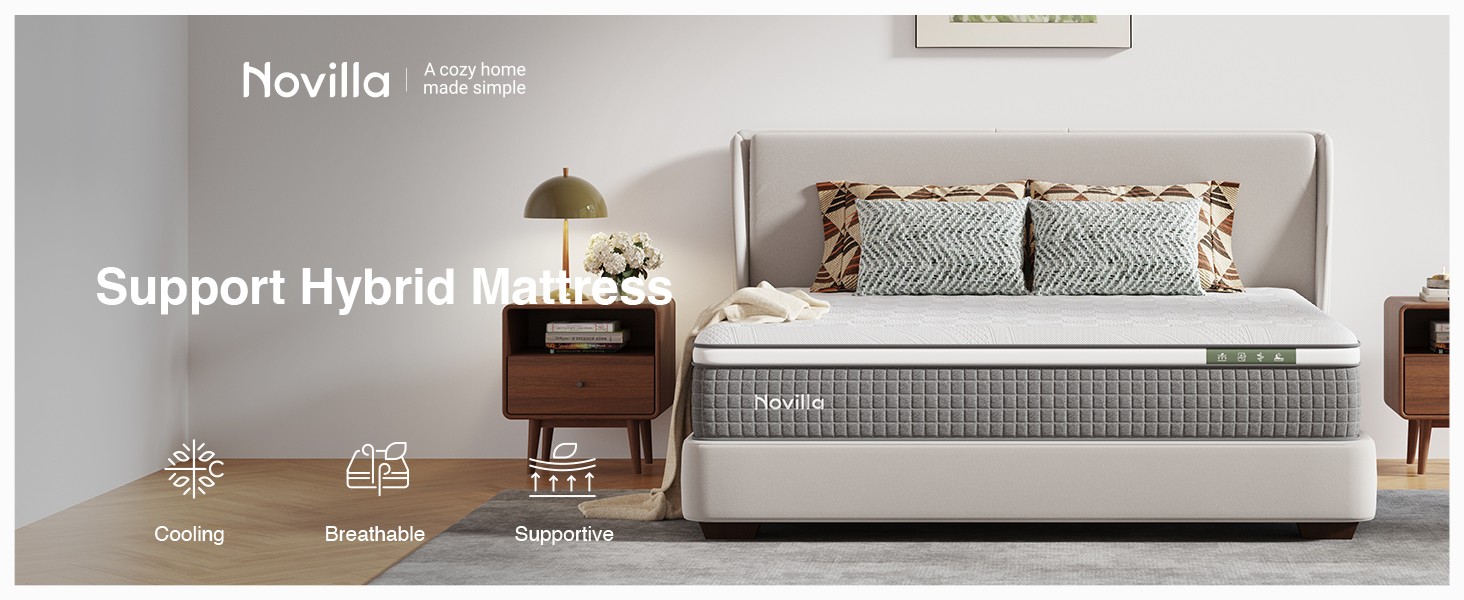 12 Inch XL Twin Mattress,Twin XL Hybrid Mattress with Gel Memory Foam,Pocketed