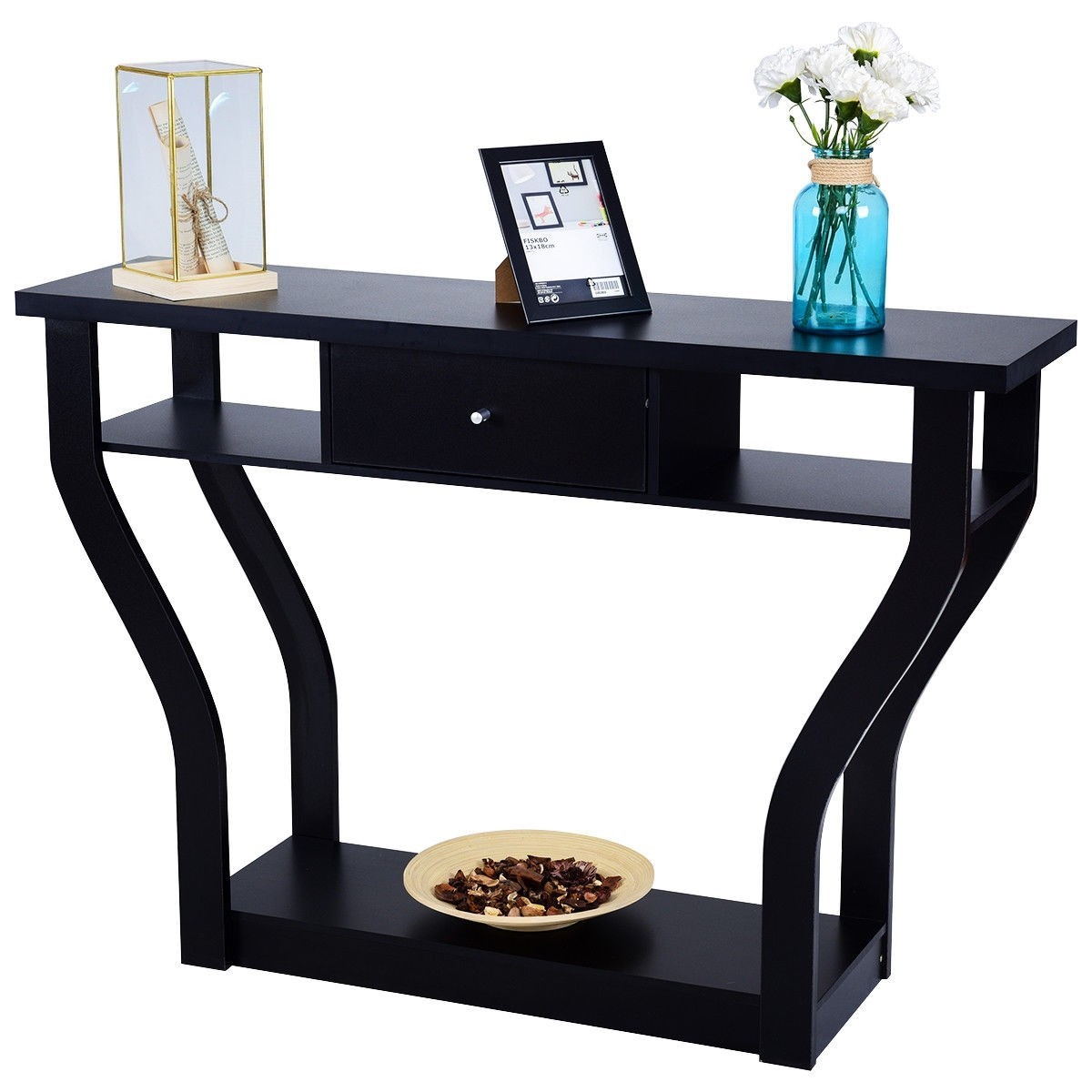 Topbuy Modern Console Table Entryway Table Elegant Side Table W/ Drawer and