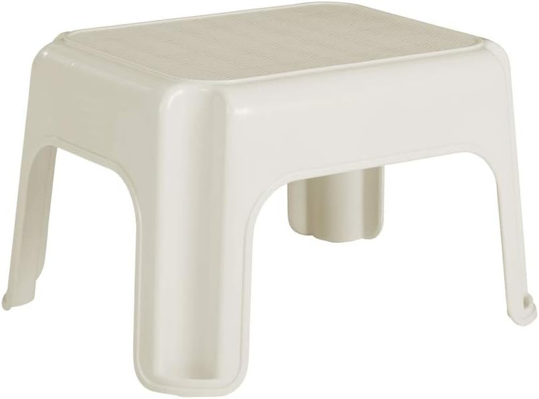 Rubbermaid Roughneck Step-Stool Bisque Lightweight Holds up to 300 Pounds Ideal