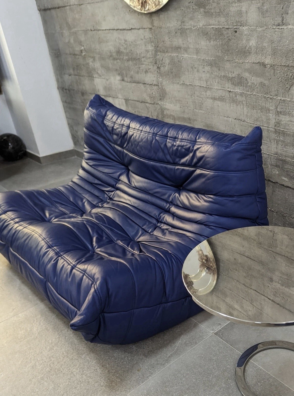 Ligne Roset Togo Rare Navy Leather