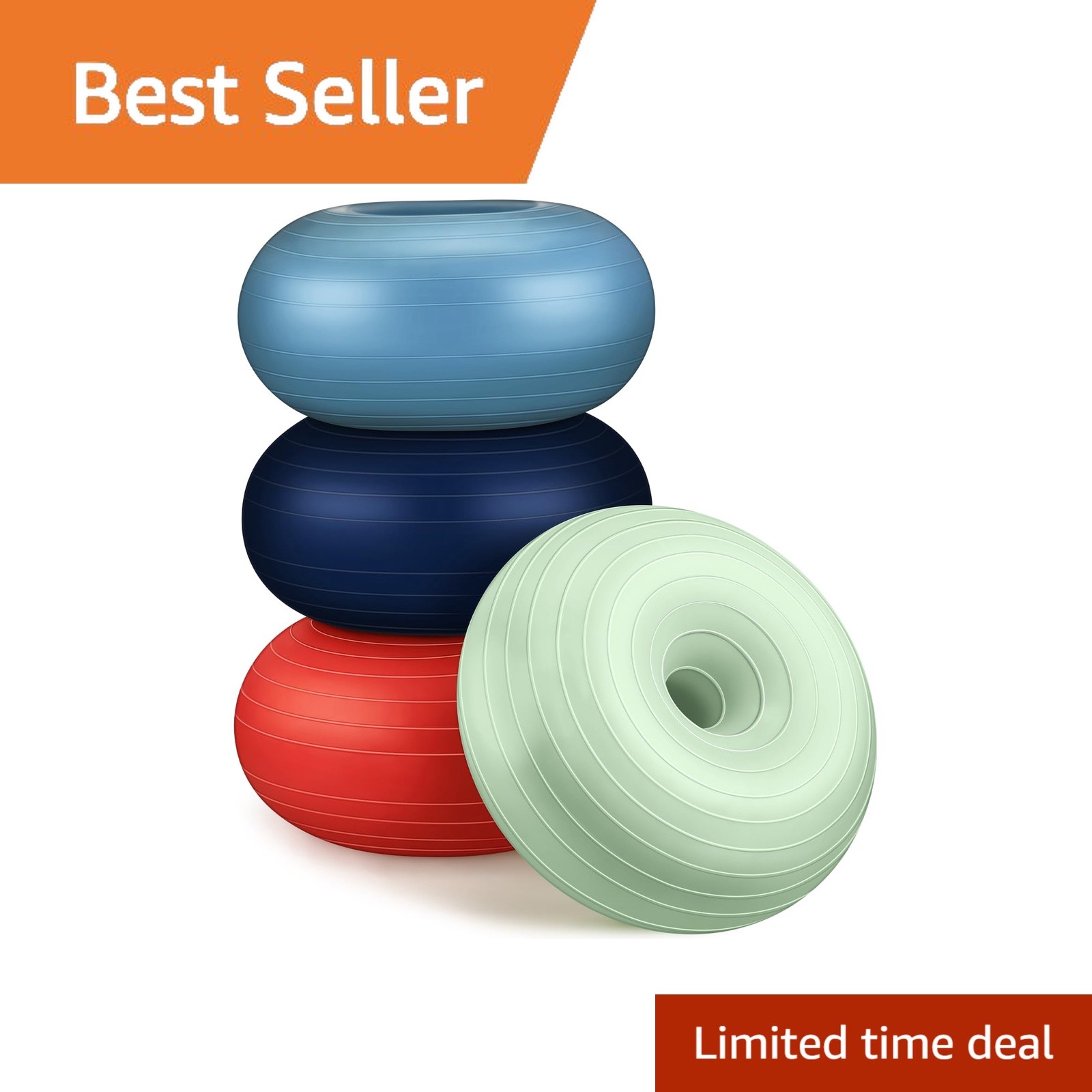 Libima Red Blue Yoga Ball Chairs 4 Pc Inflatable
