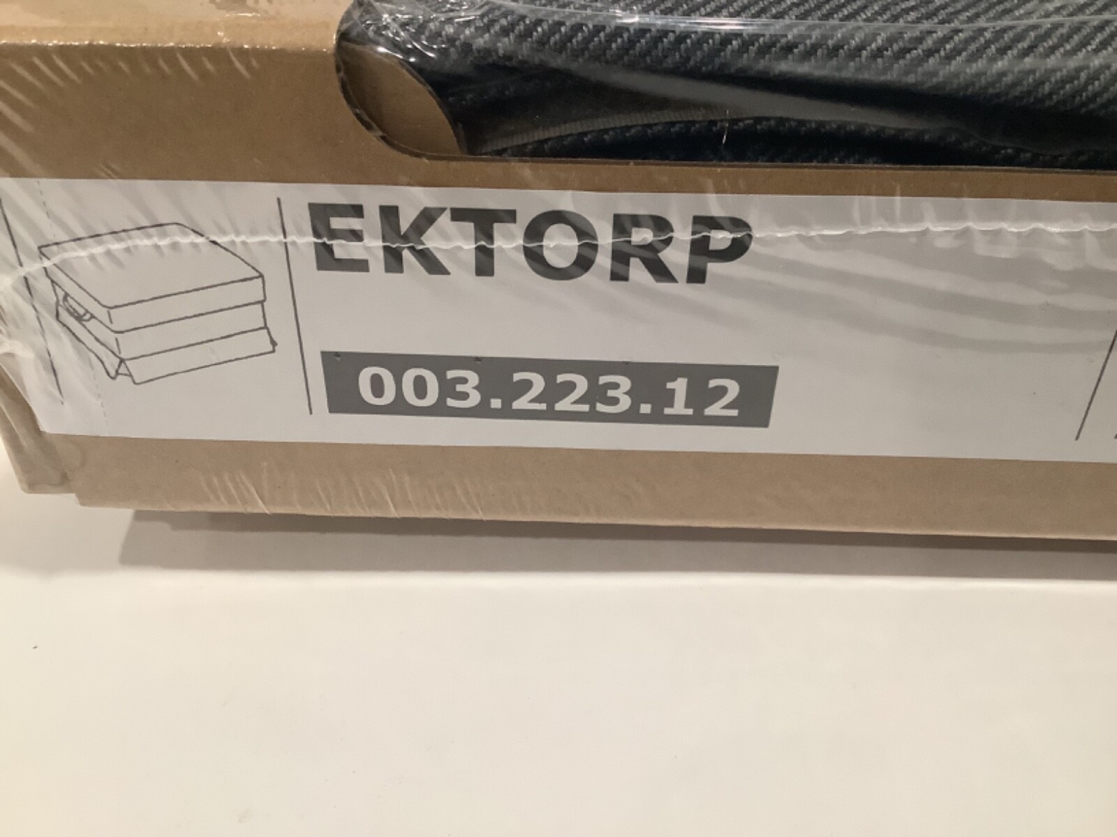 Ikea EKTORP COVER SLIPCOVER FOR Footstool / Ottoman NORDVALLA DARK GRAY New!!