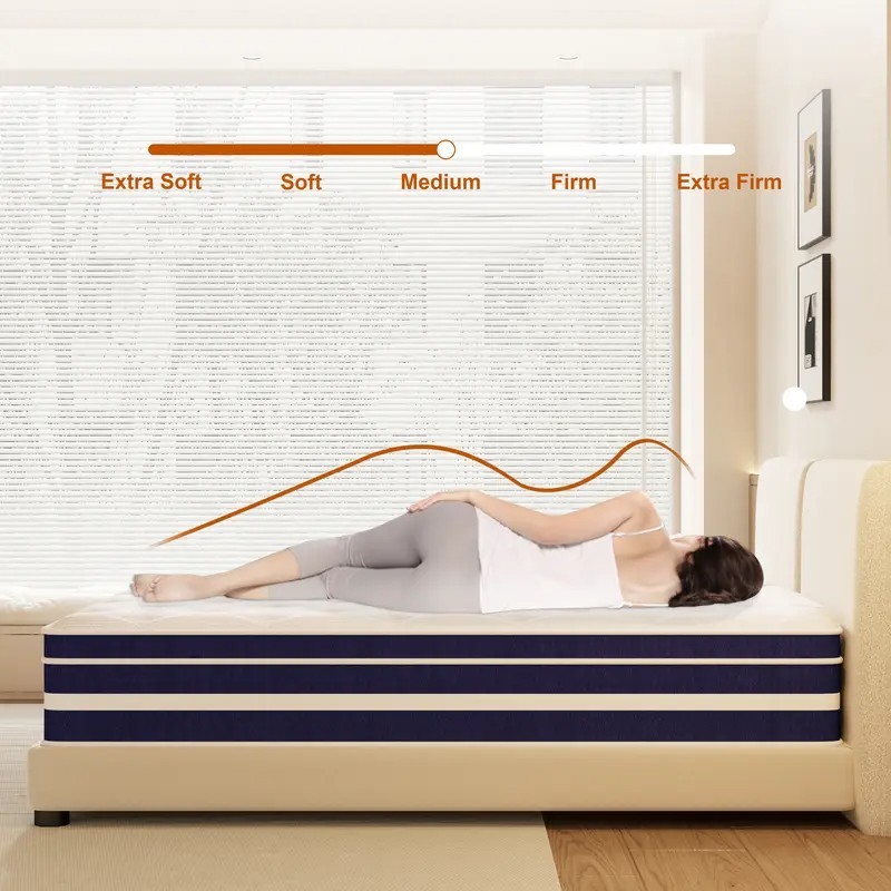 12” 14” Memory Foam&Spring Hybrid Bed Mattres King Queen Full Twin In a Box US