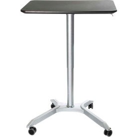 Seville Classics AIRLIFT XL Sit-Stand Mobile Desk Espresso Seville Classics Inc